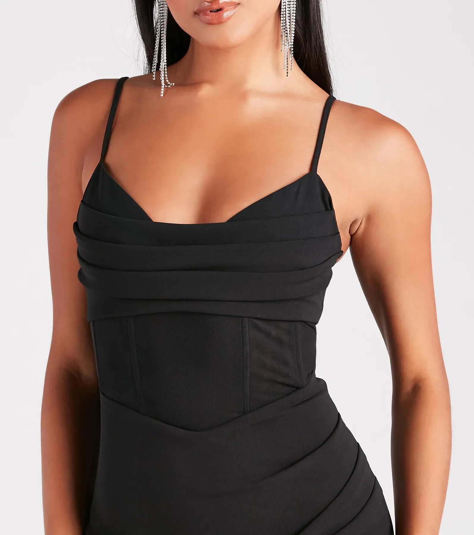 Daring To Be Bold Crepe Bodycon Wrap Dress