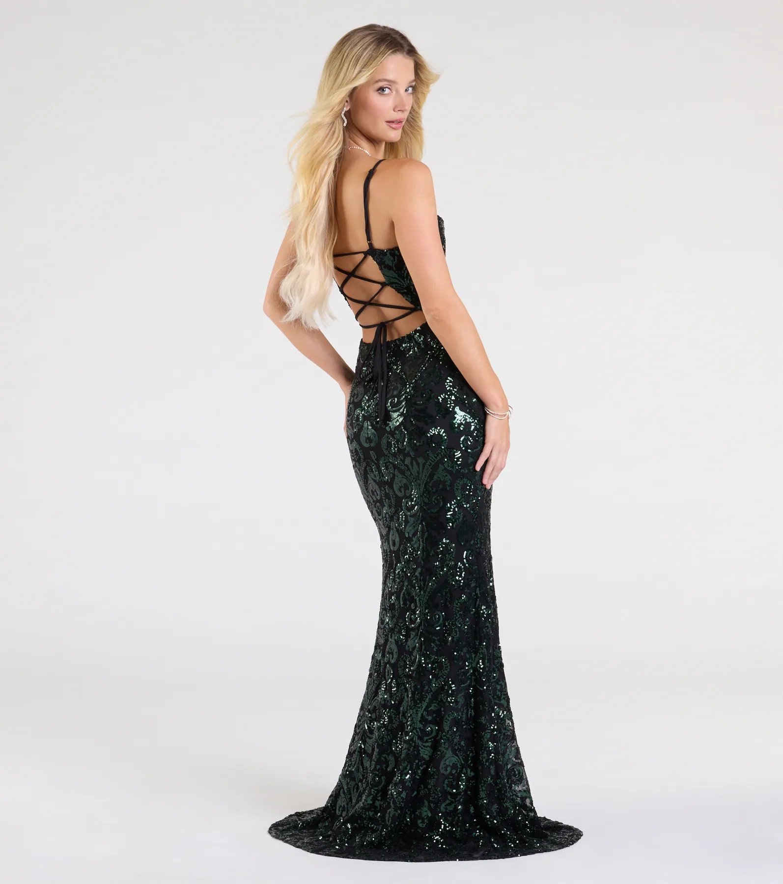 Gabrielle Formal Sequin Long Dress