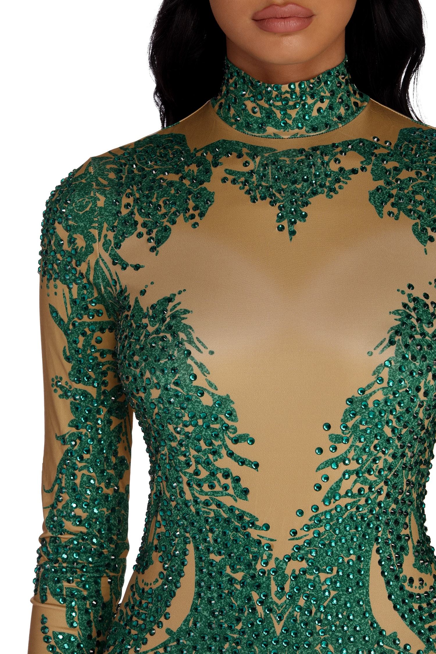 Juliana Formal Heat Stone Mini Dress