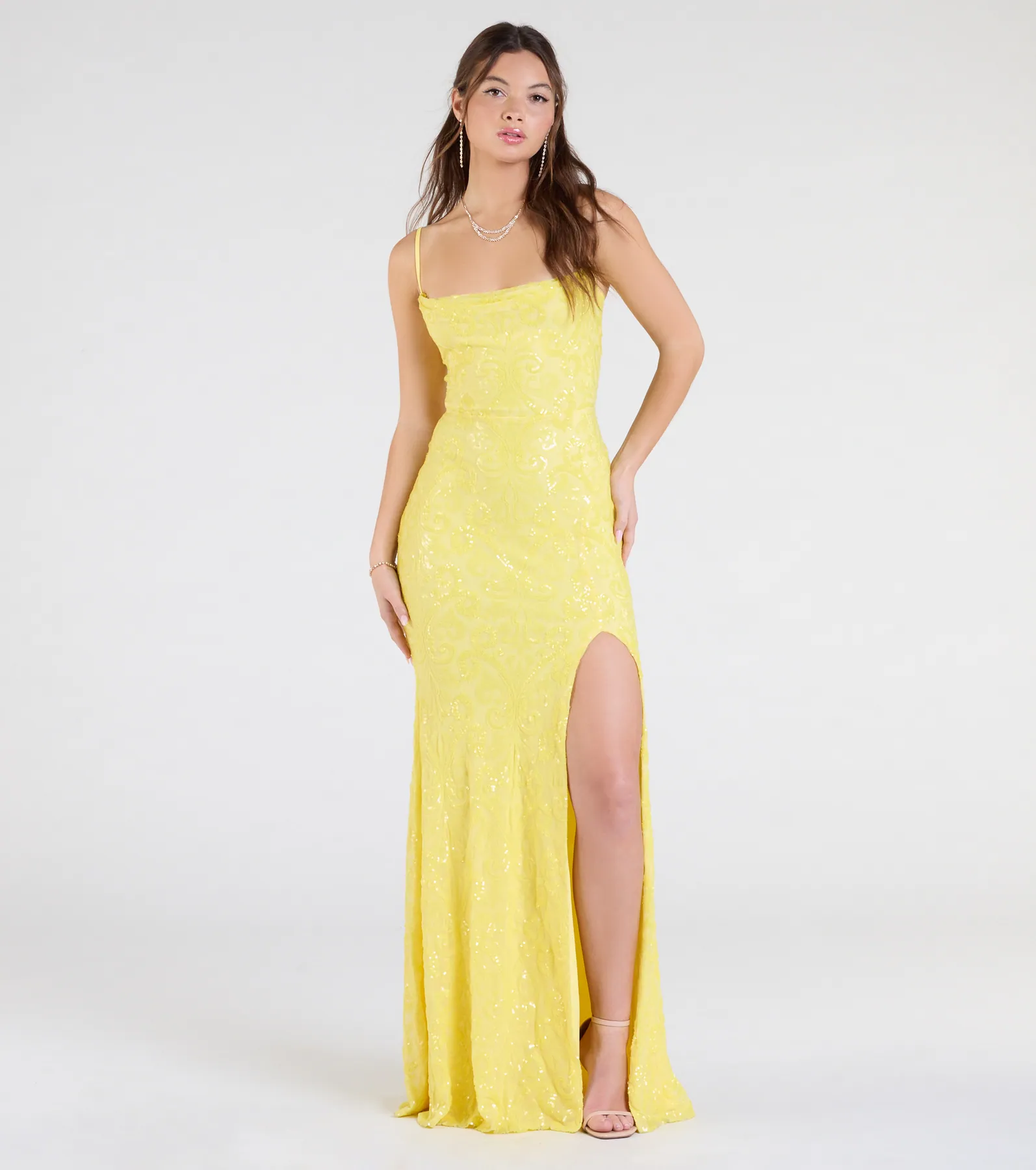 Gabrielle Formal Sequin Long Dress