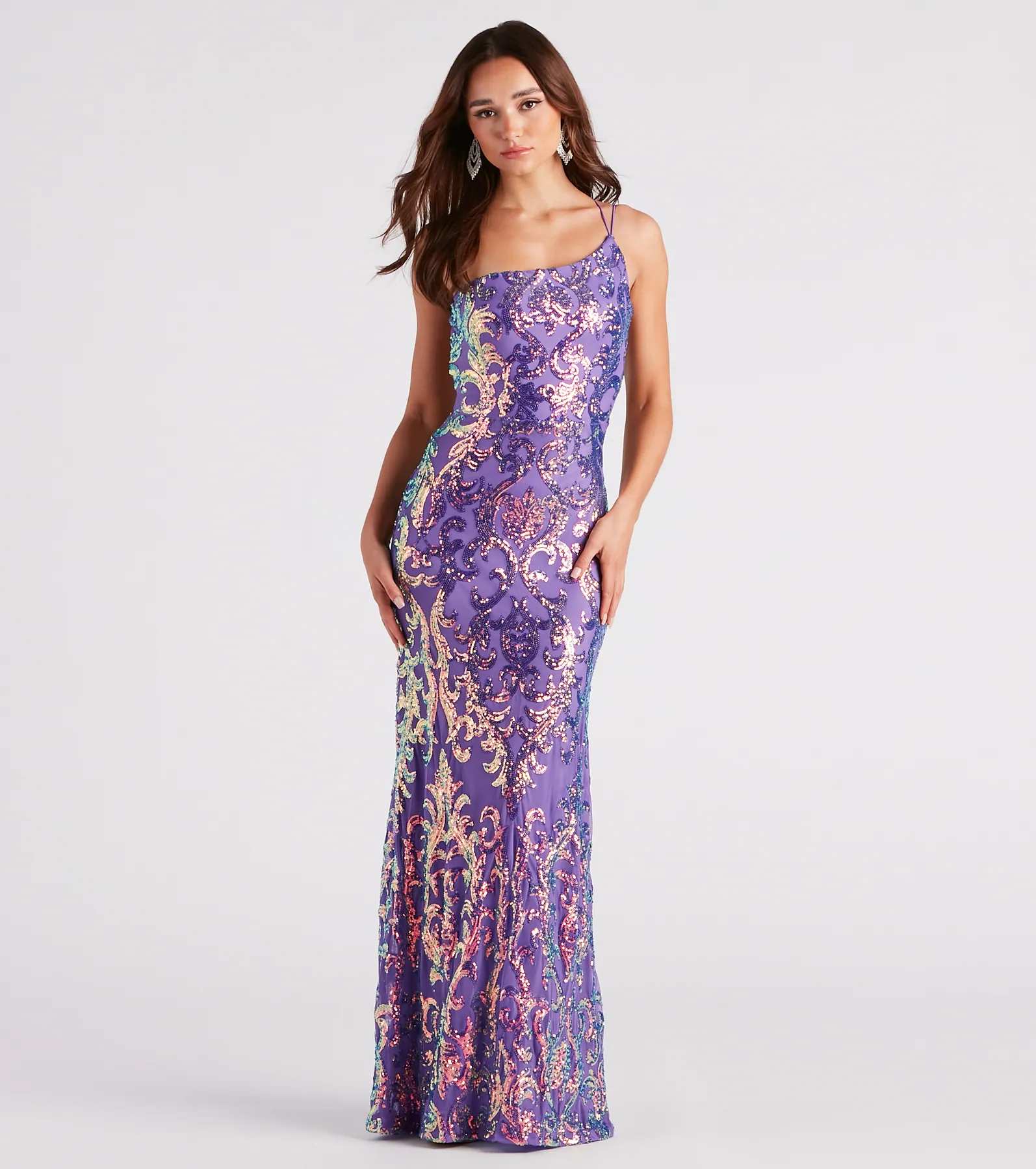 Eleanor Formal Sequin One Shoulder Dress