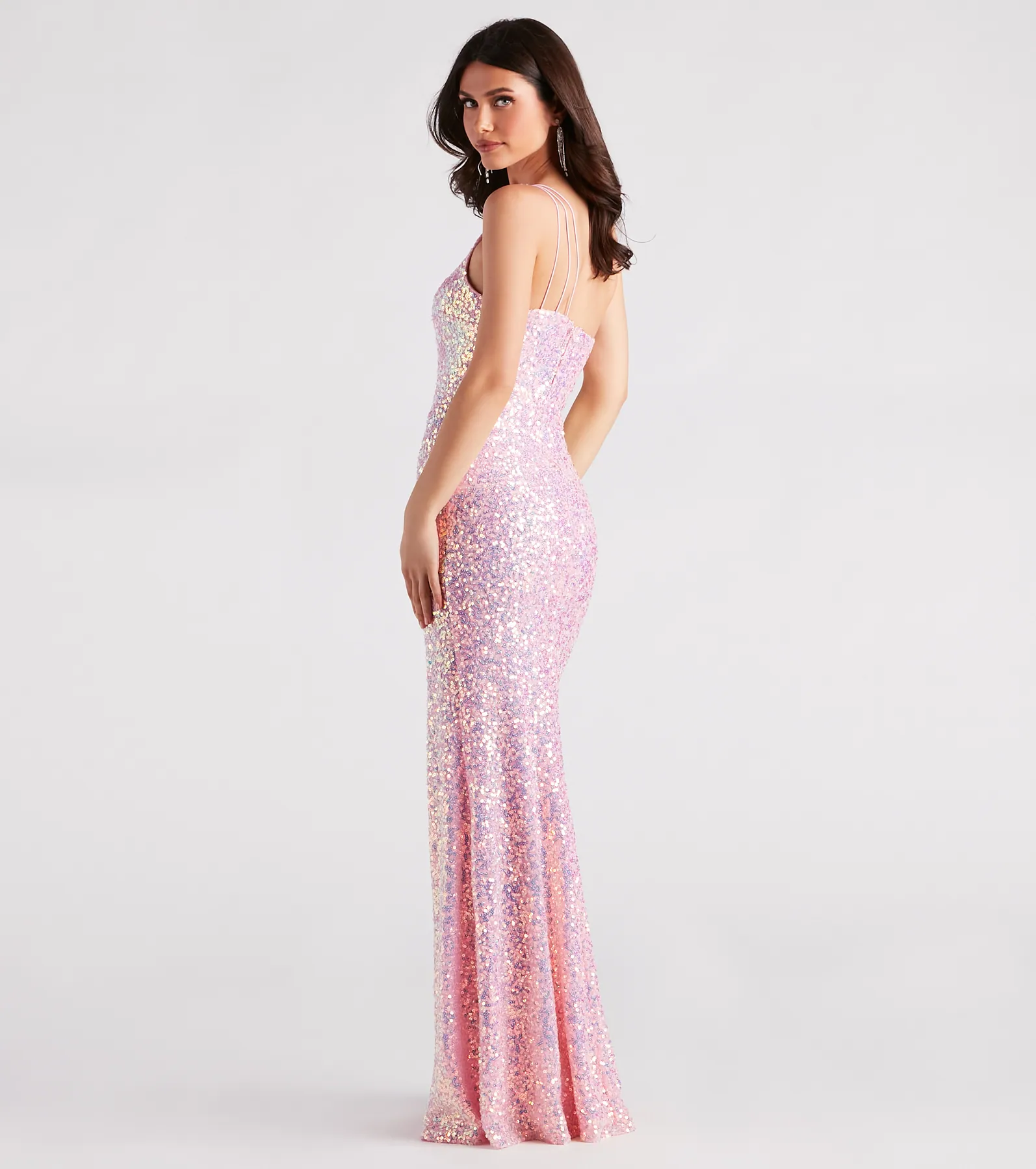 Lyla Formal One-Shoulder Sequin Dress