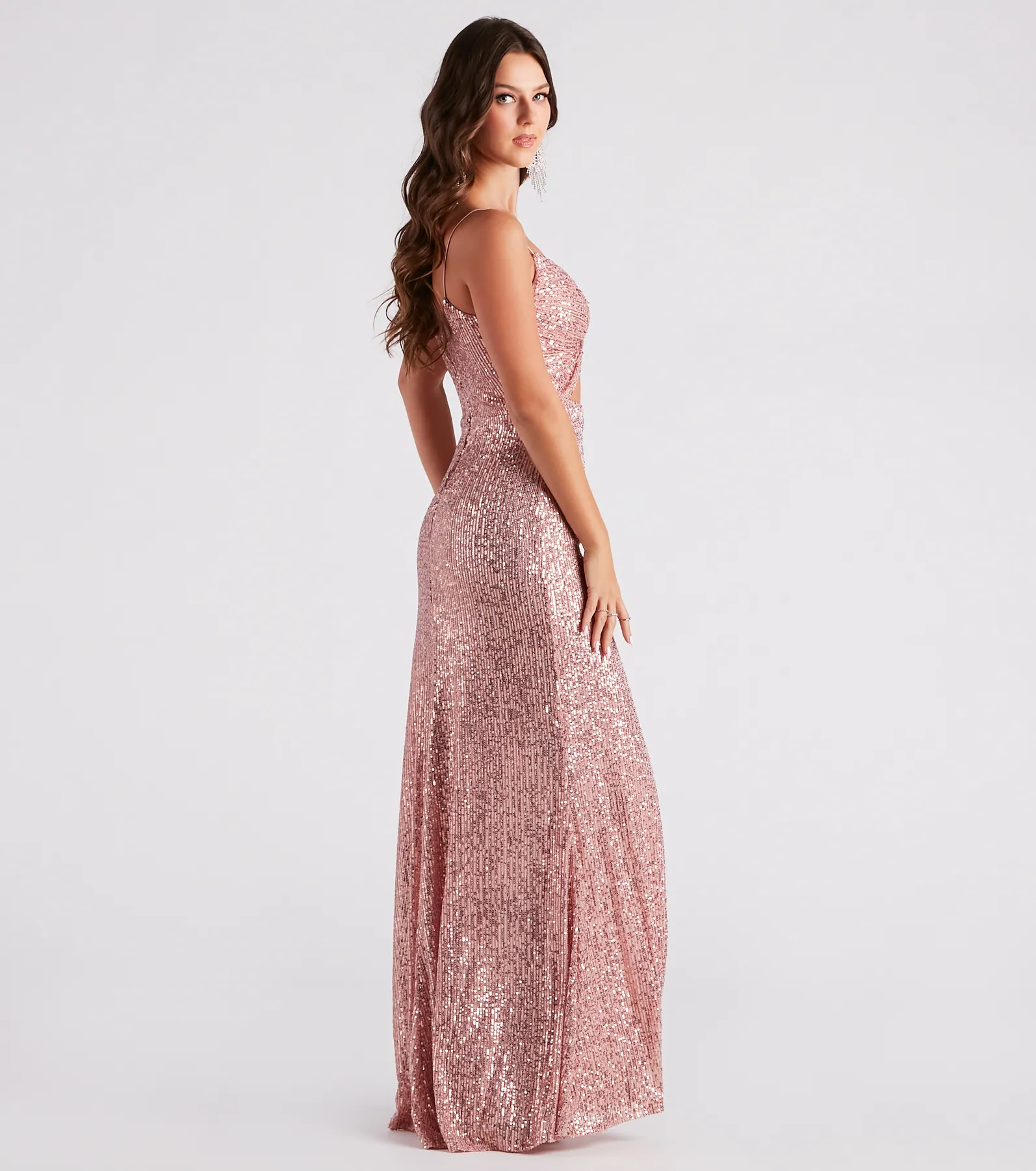 Haven Cutout Sequin Formal Dress