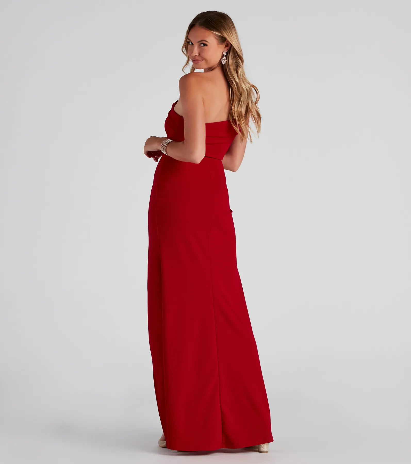 Susana Asymmetric Off-Shoulder Mermaid Dress