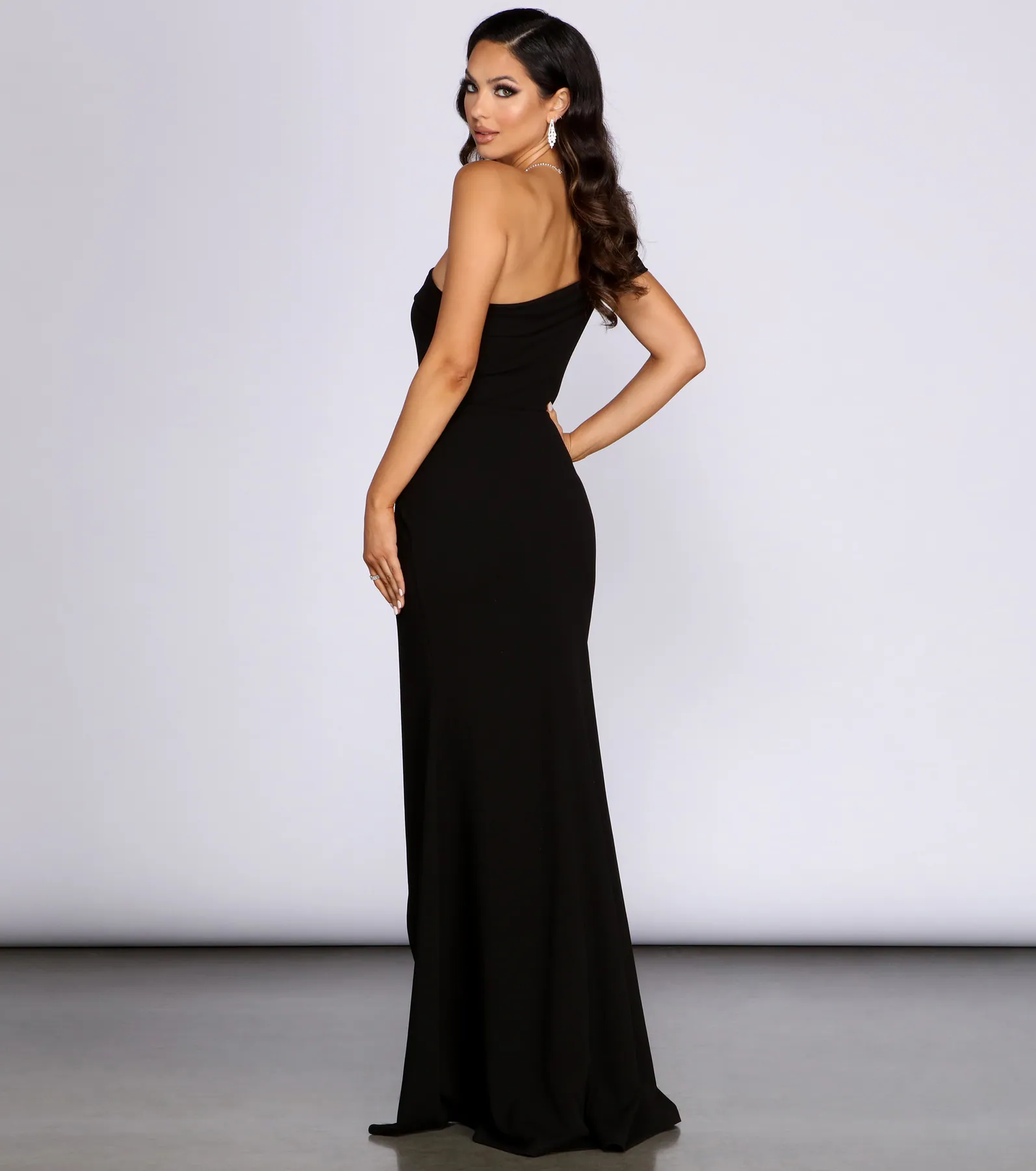 Susana Asymmetric Off-Shoulder Mermaid Dress