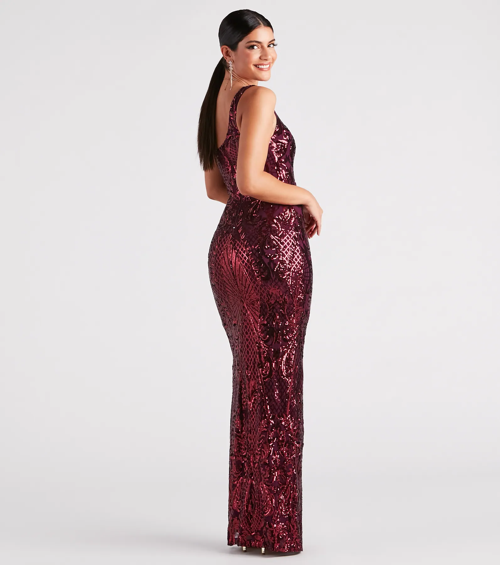 Eris Formal Sequin Scroll Dress