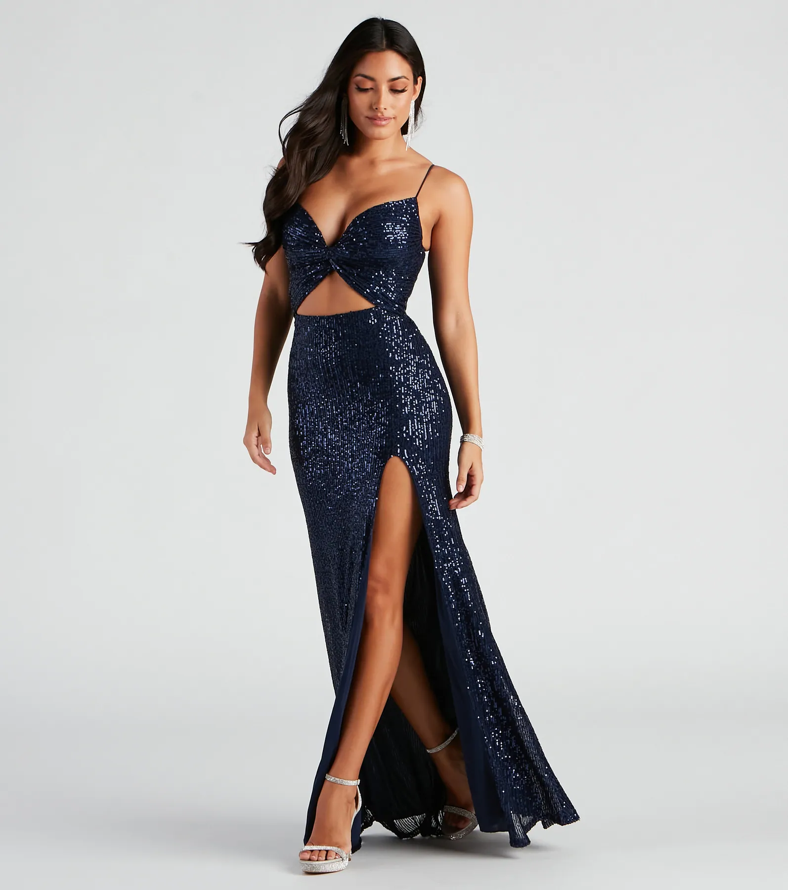 Haven Cutout Sequin Formal Dress