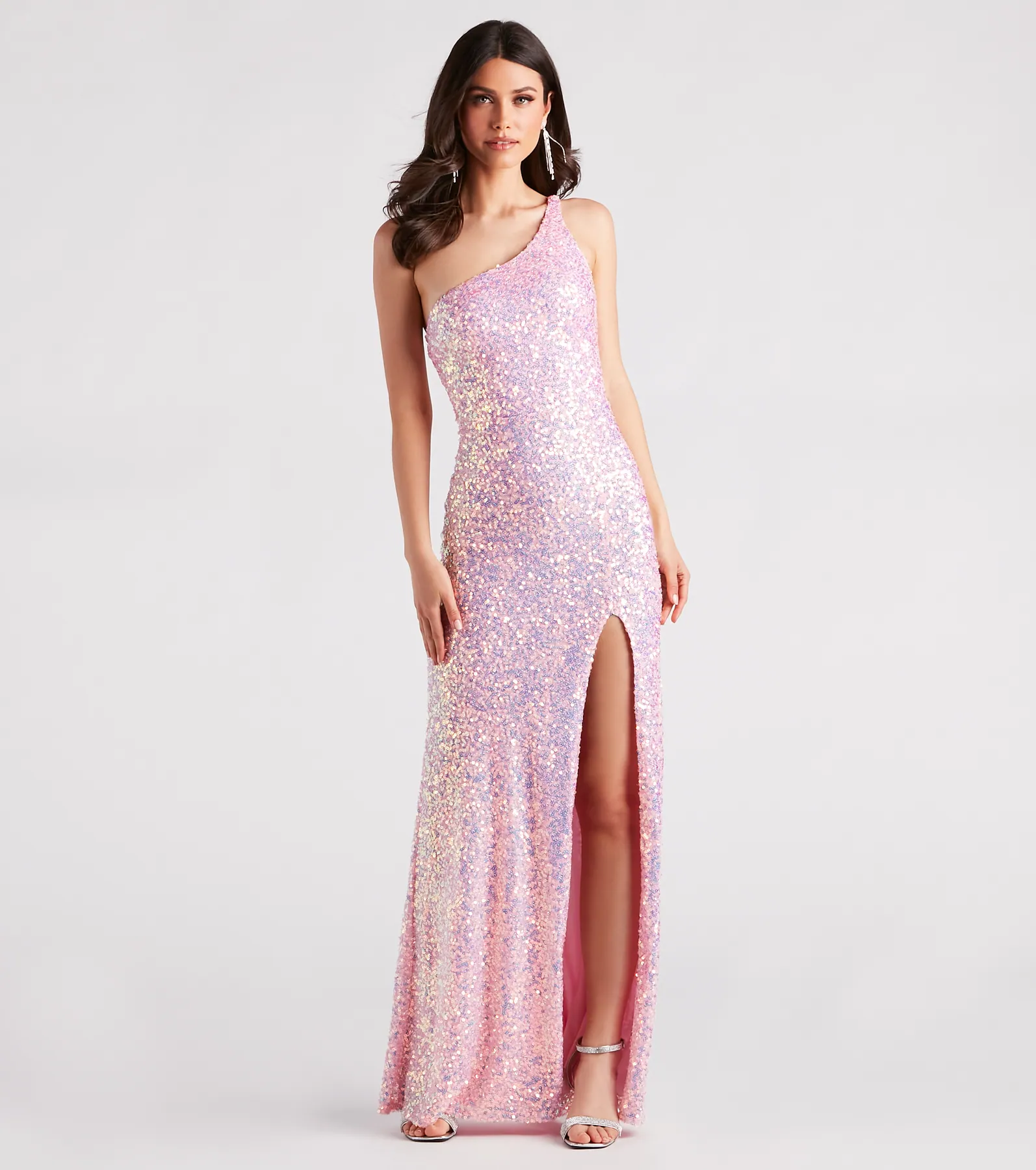 Lyla Formal One-Shoulder Sequin Dress