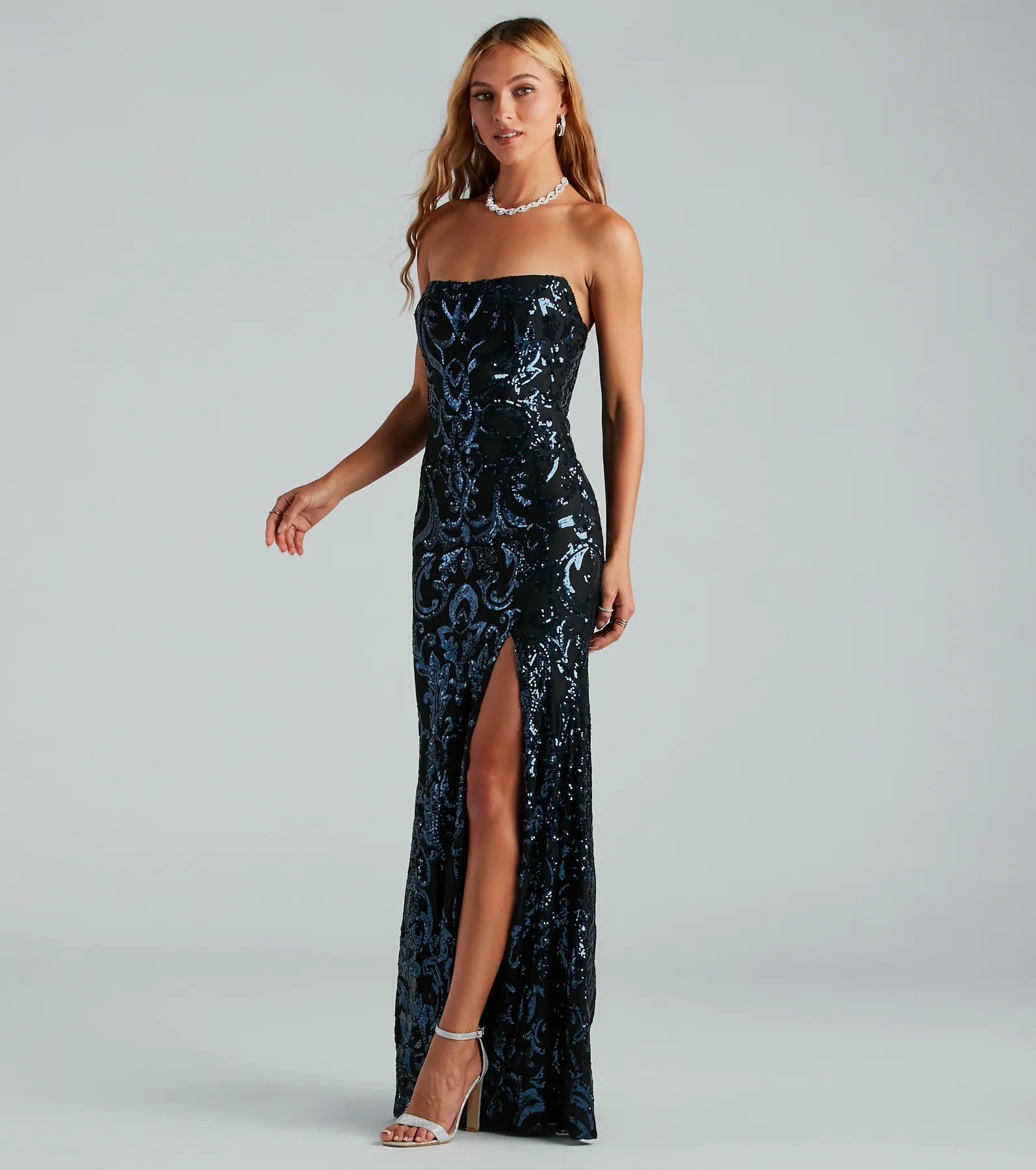 Jaelene Formal Sequin Strapless Mermaid Dress
