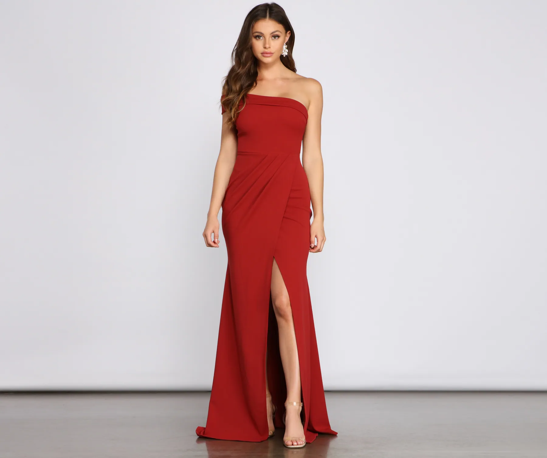 Susana Asymmetric Off-Shoulder Mermaid Dress