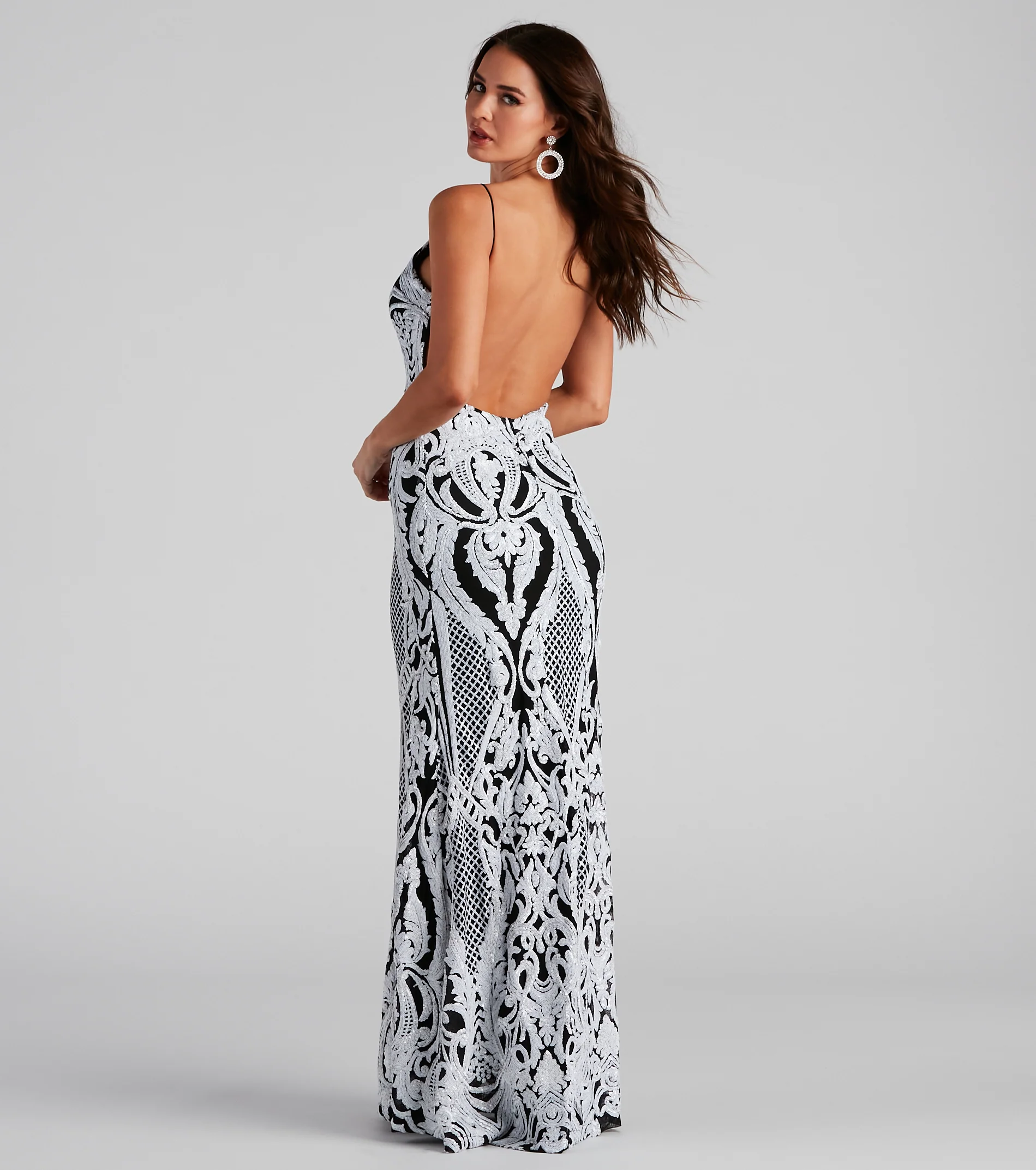 Lilian Formal Sequin Low Back Dress