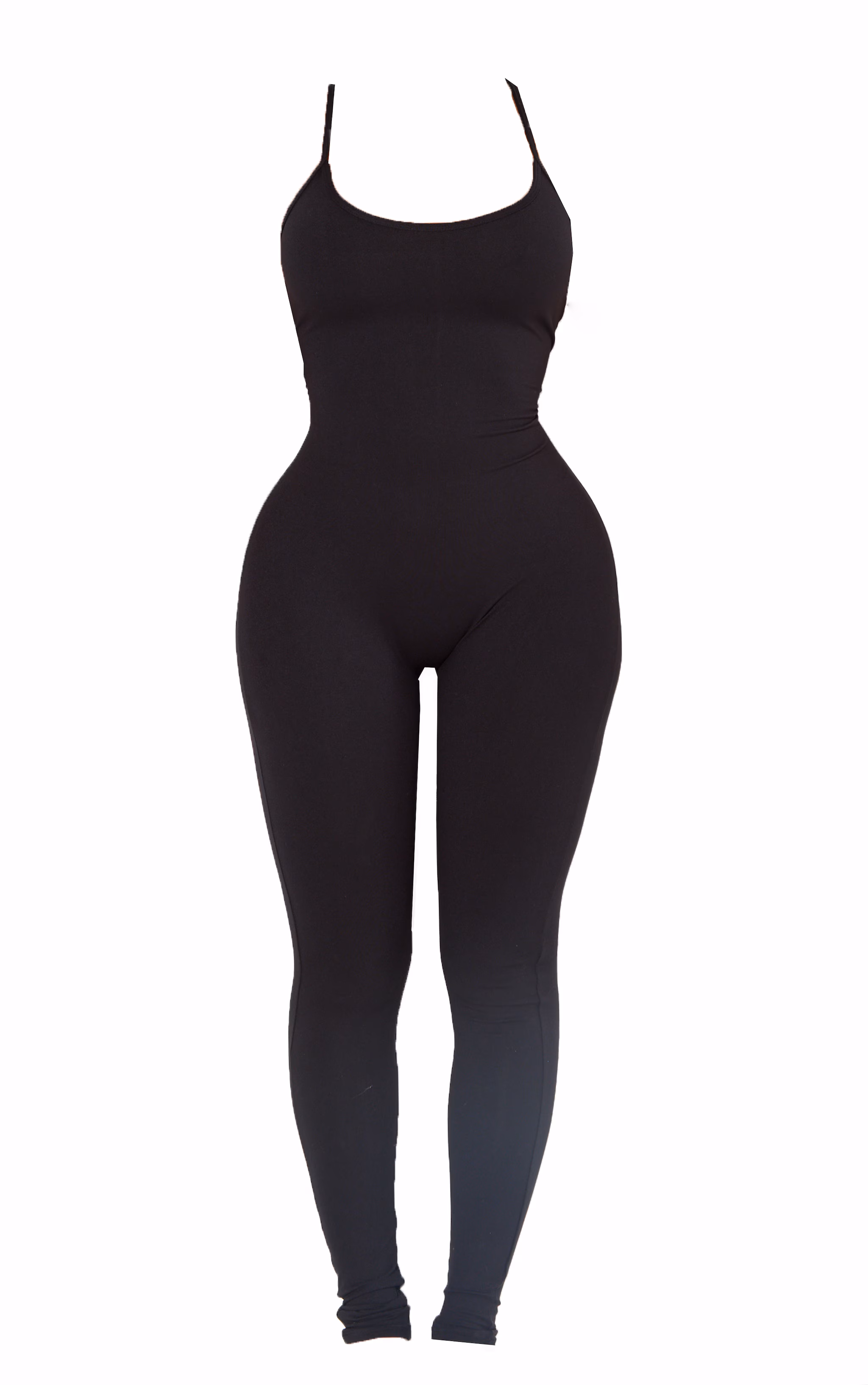 Shape Black Sculpted Strappy Jumpsuit