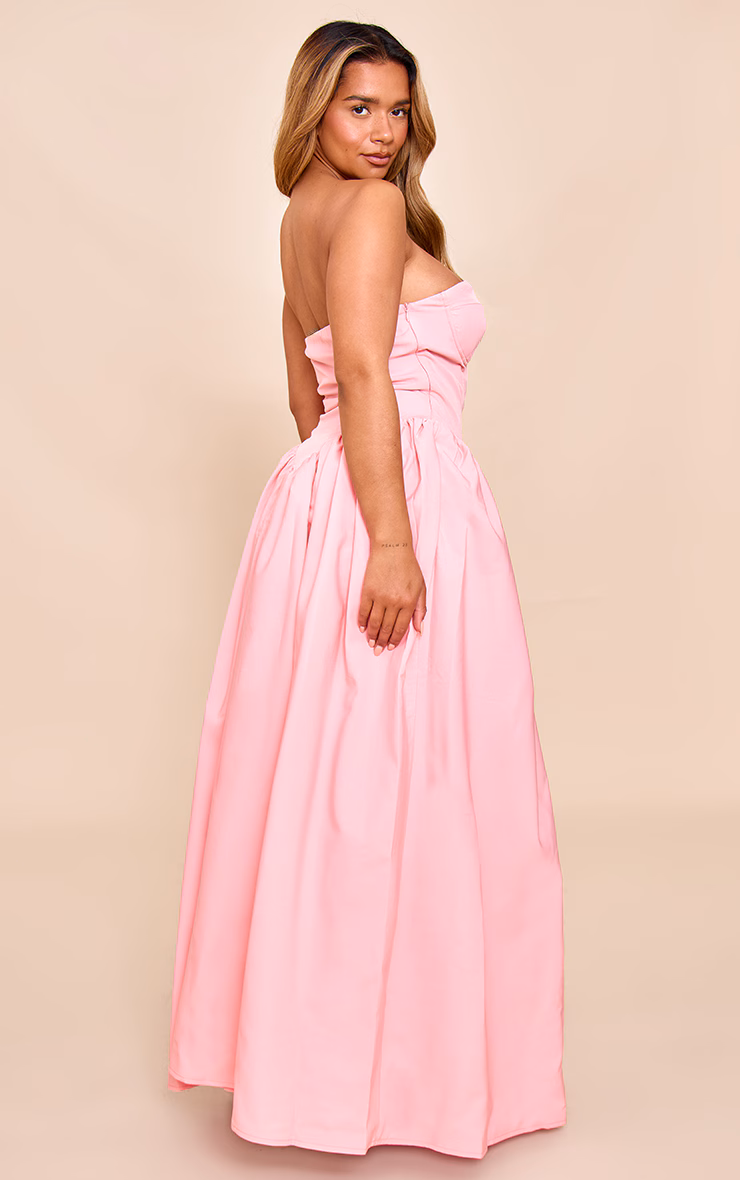 Shape Baby Pink Corseted Maxi Shift Dress