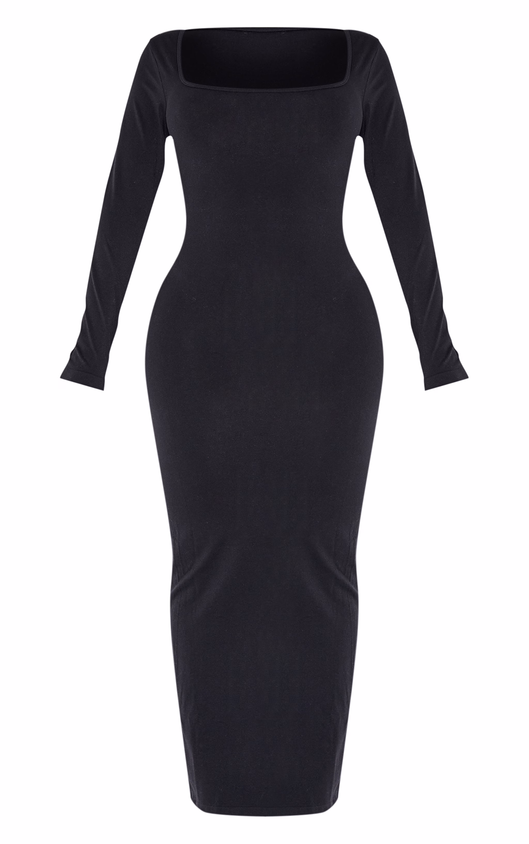 Shape Black Stretch Seamless Long Sleeve Maxi Dress