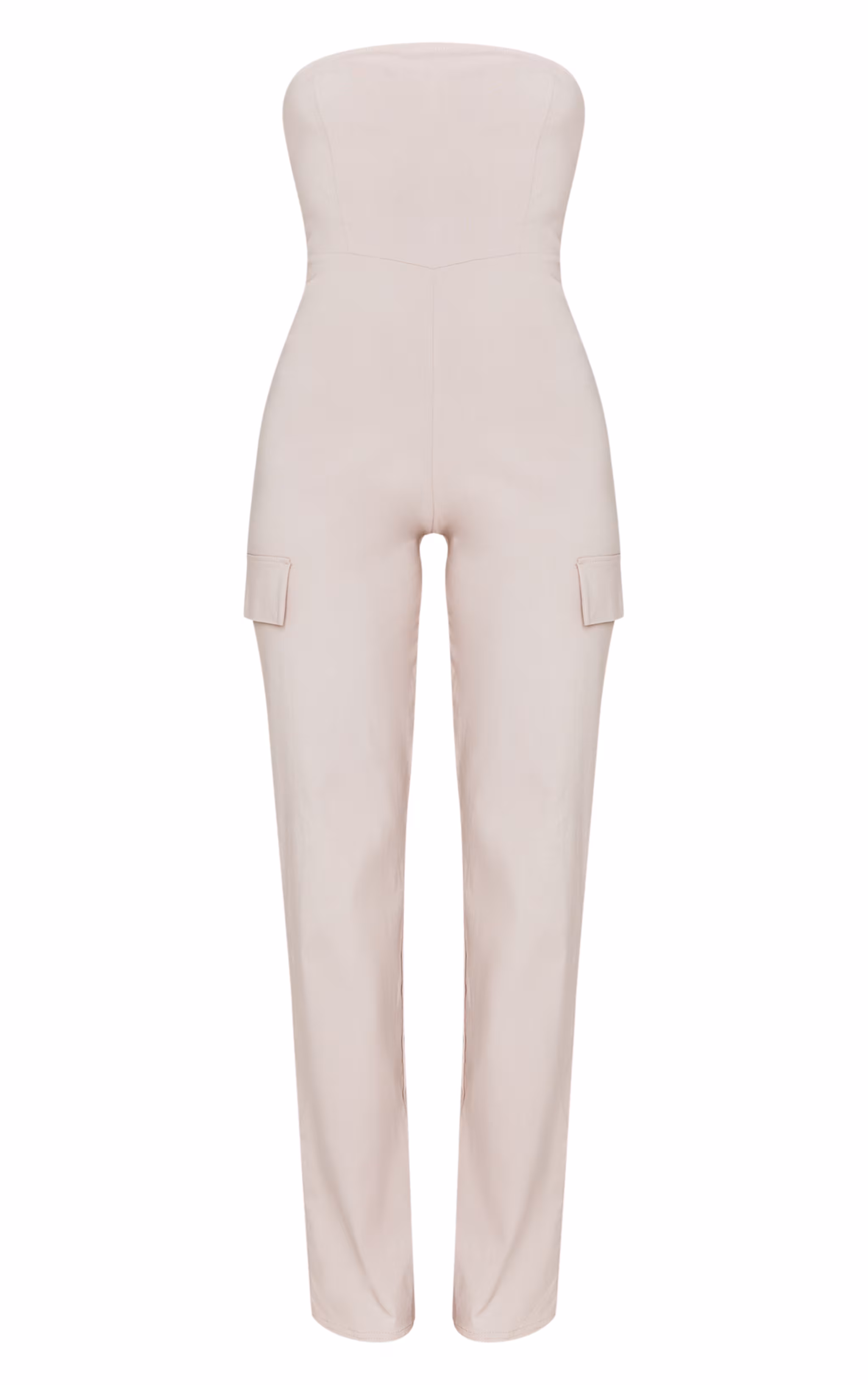 Stone Cargo Style Corset Bandeau Jumpsuit