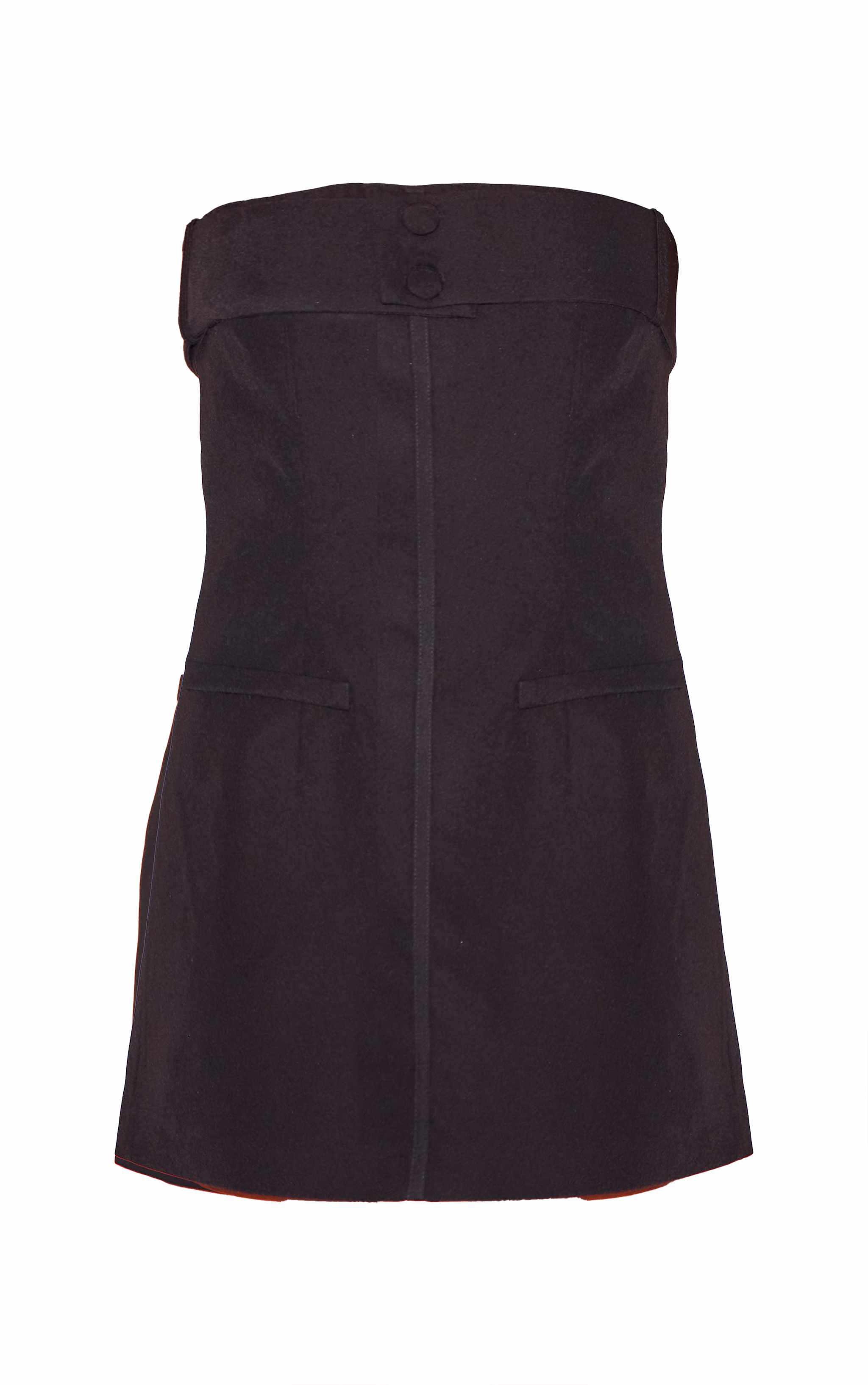 Black Woven Belt Detail Shift Dress