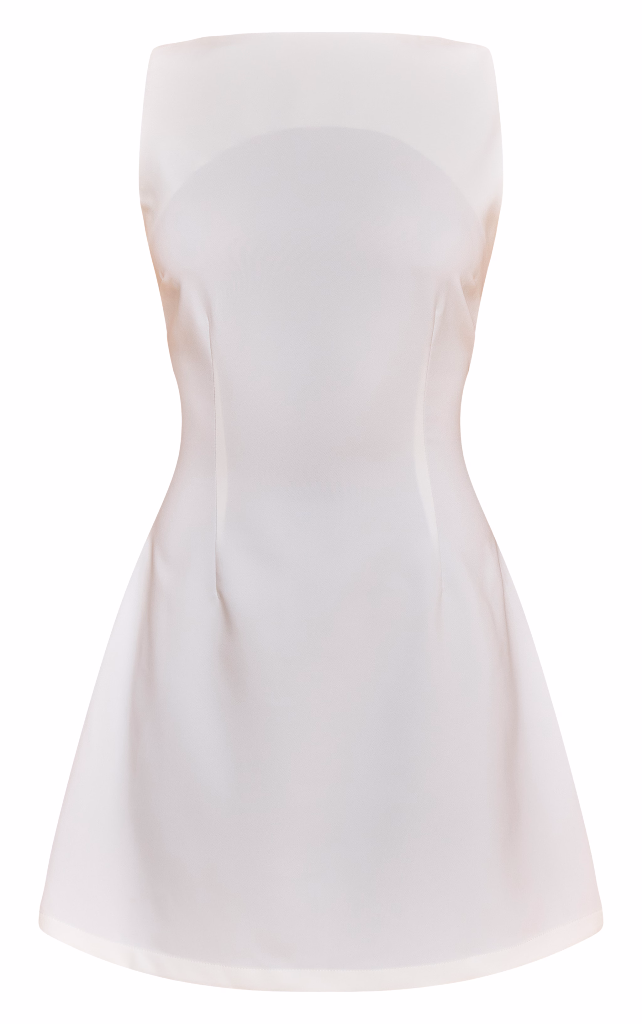 Petite White Open Back Woven Shift Mini Dress