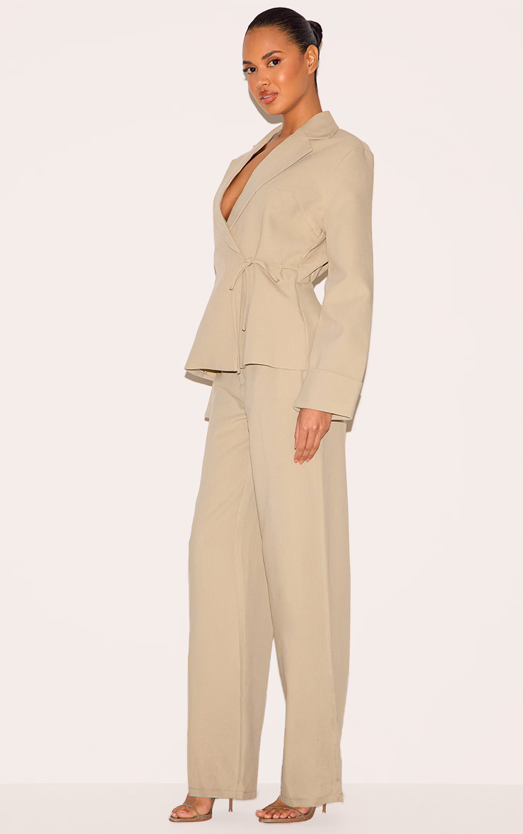 Clay Premium Woven Tie Side Blazer Jumpsuit