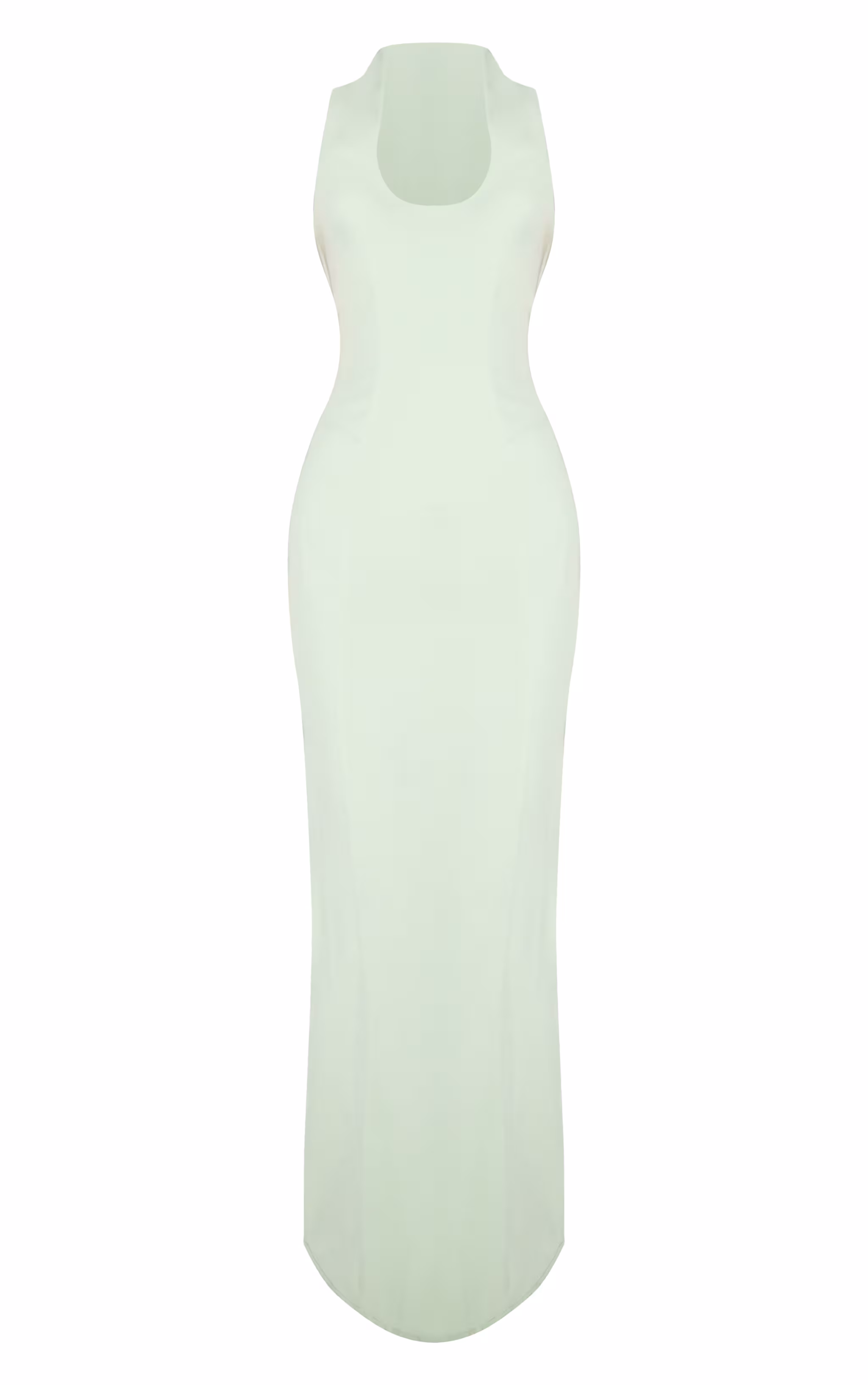 Mint Green Woven Scoop Neck Maxi Dress