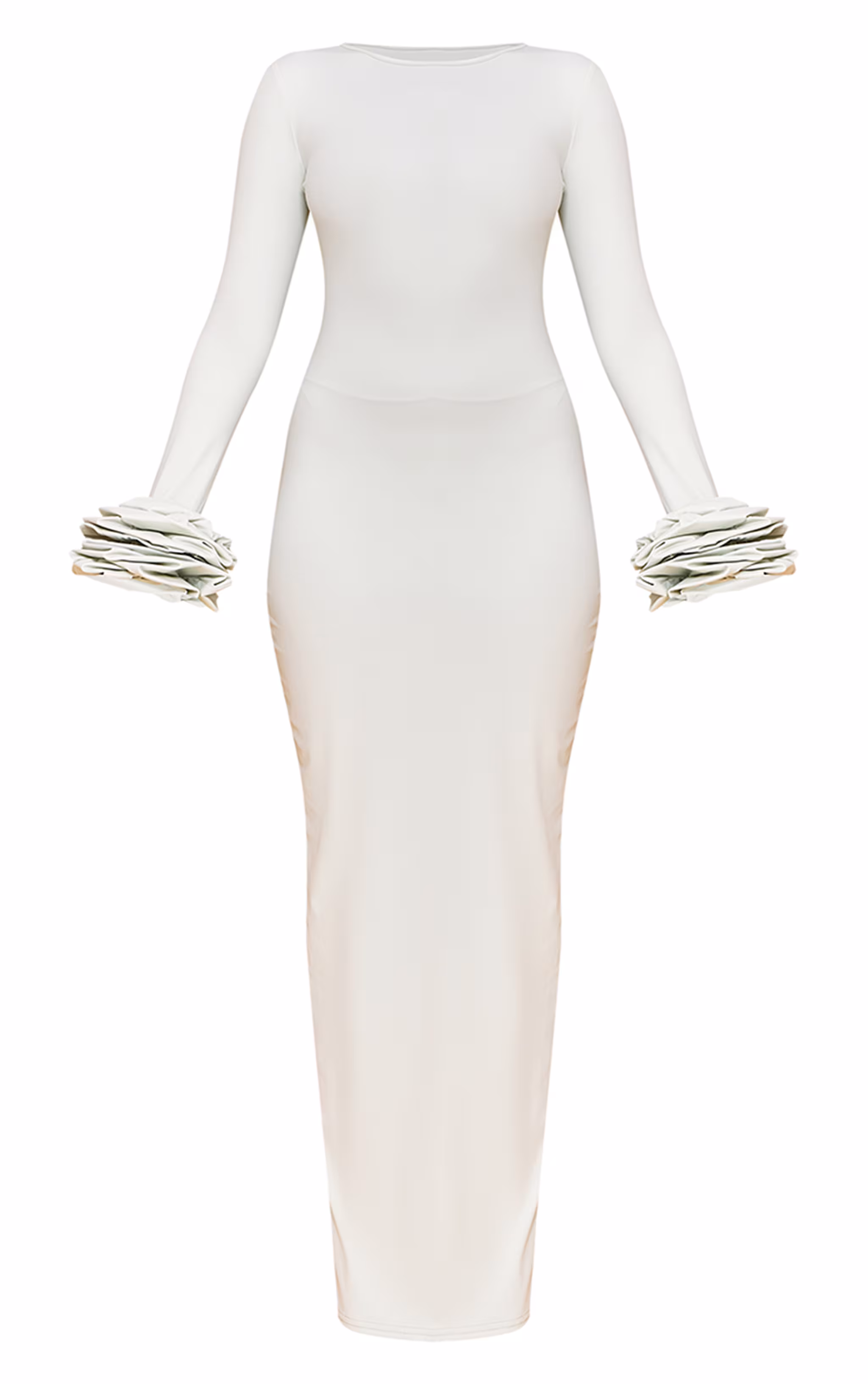 Sage Green Puff Sleeve Maxi Dress