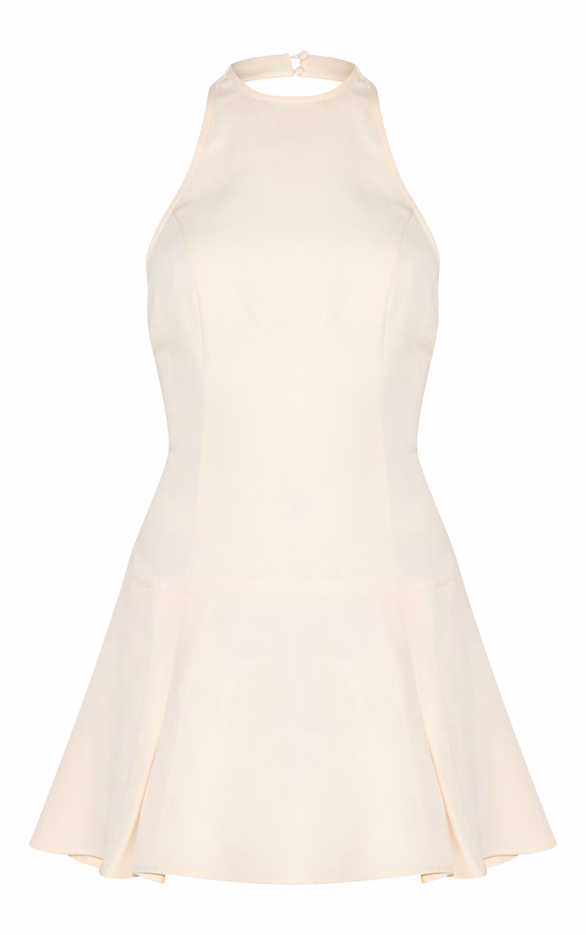 Petite Butter Cream Halterneck Shift Dress