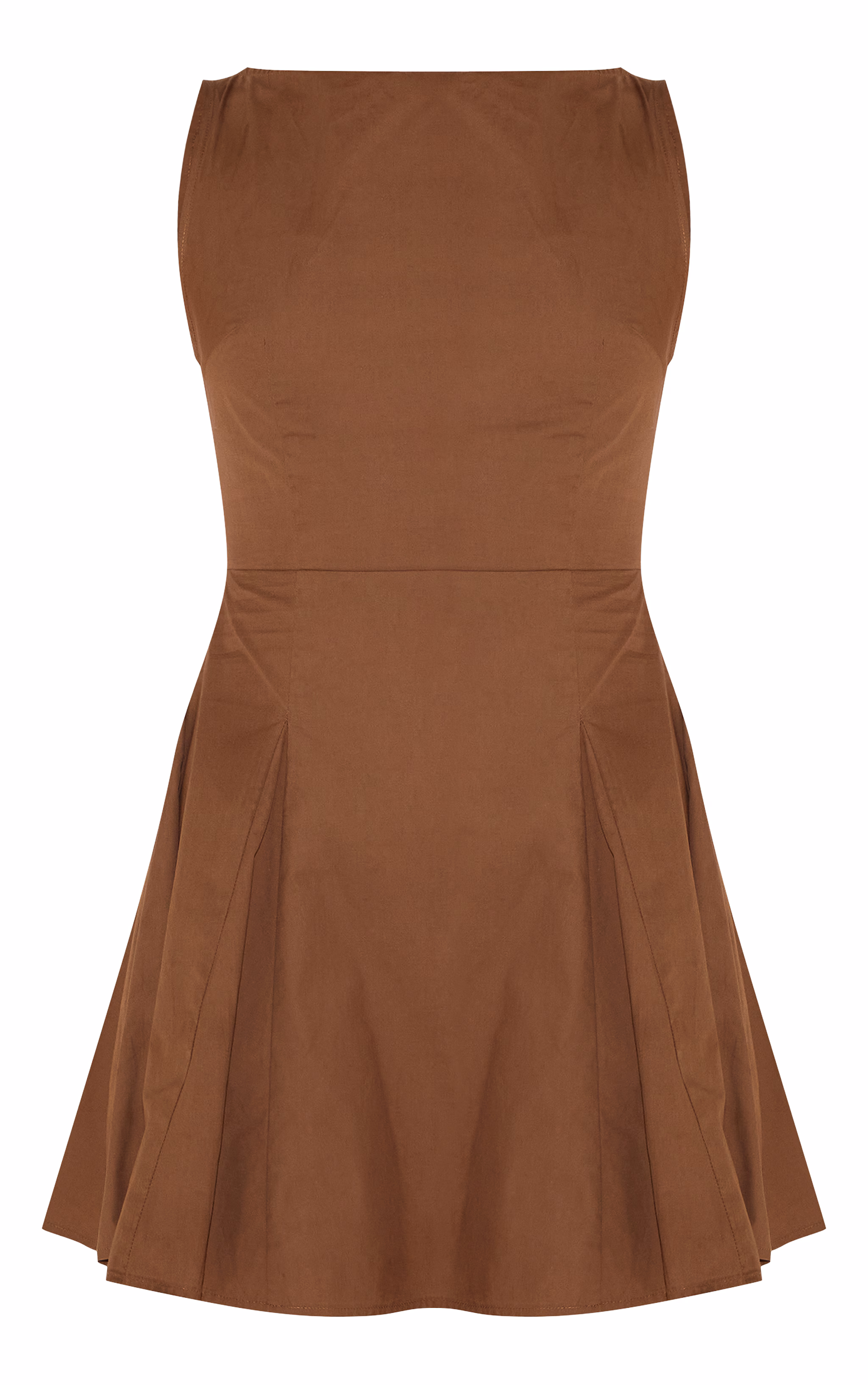 Tall Brown Mini Skater Dress