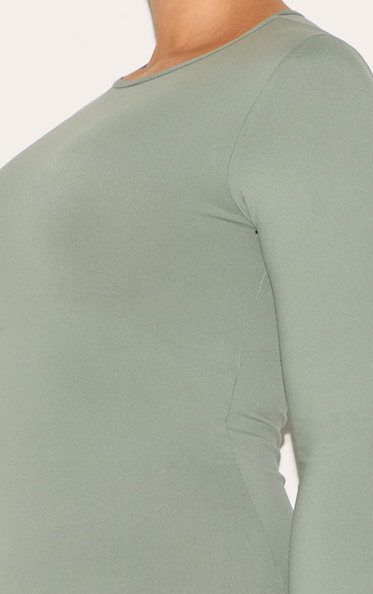 Shape Sage Green Sculpted Long Sleeve Maxi Dress