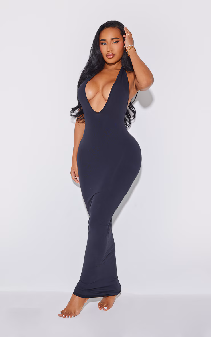 Shape Black Halter Neck Sculpt Dress
