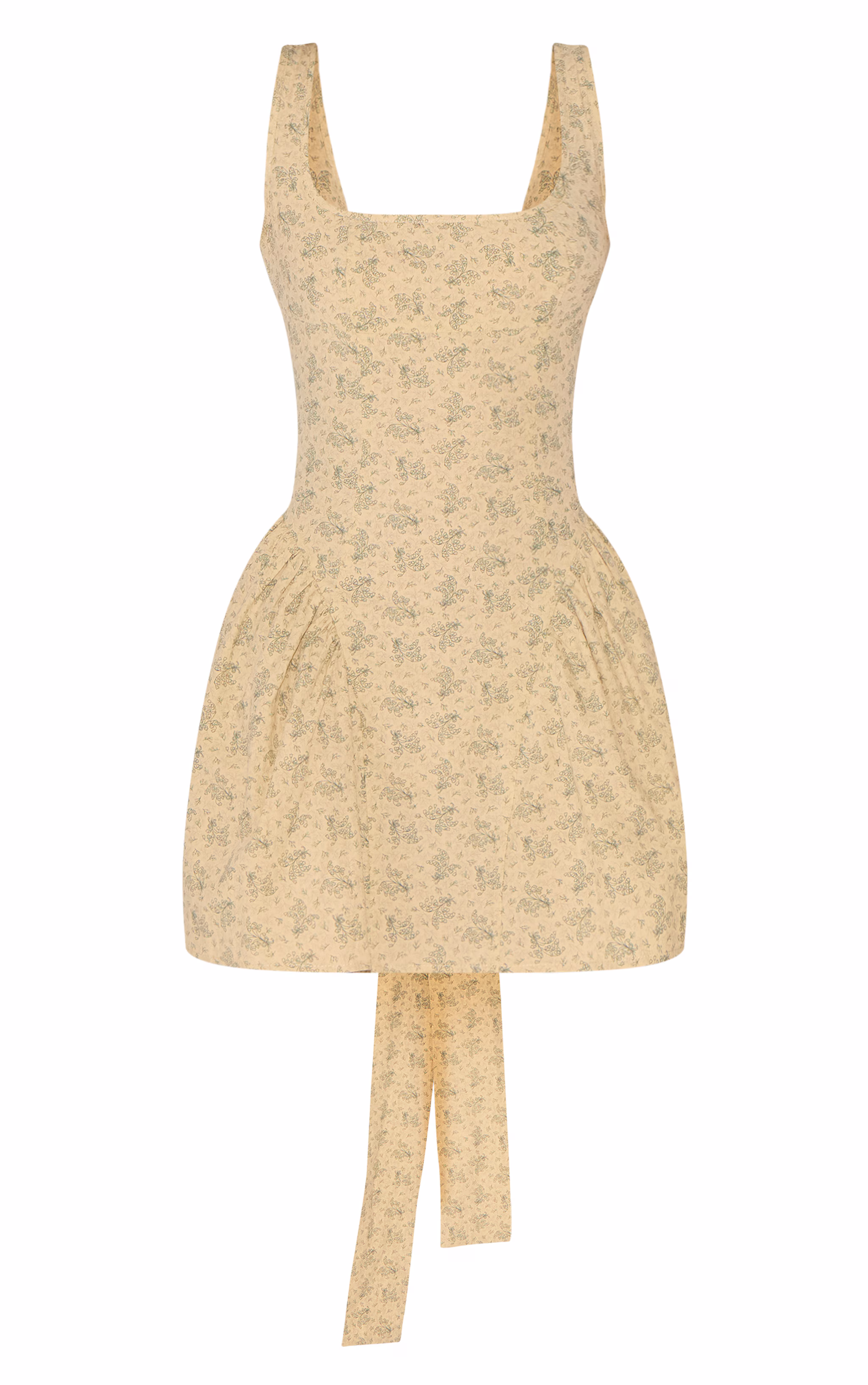 Stone Bow Back Detail Skater Dress