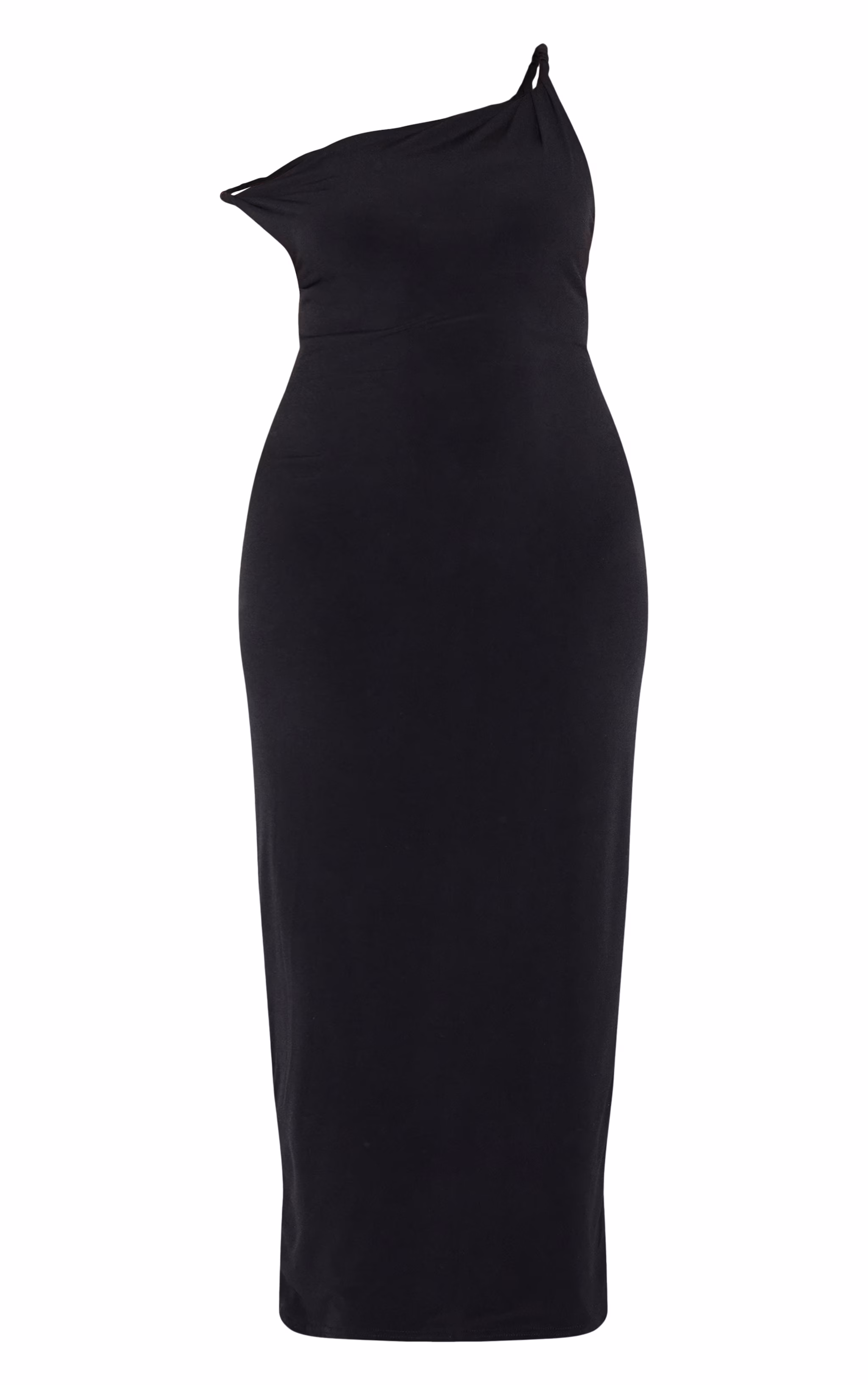 Plus Black Off Shoulder Twisted Maxi Dress