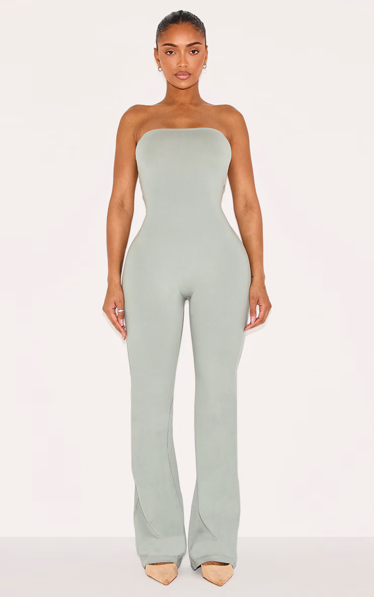 Shape Sage Green Soft Sculpted Bandeau Jumpsuit