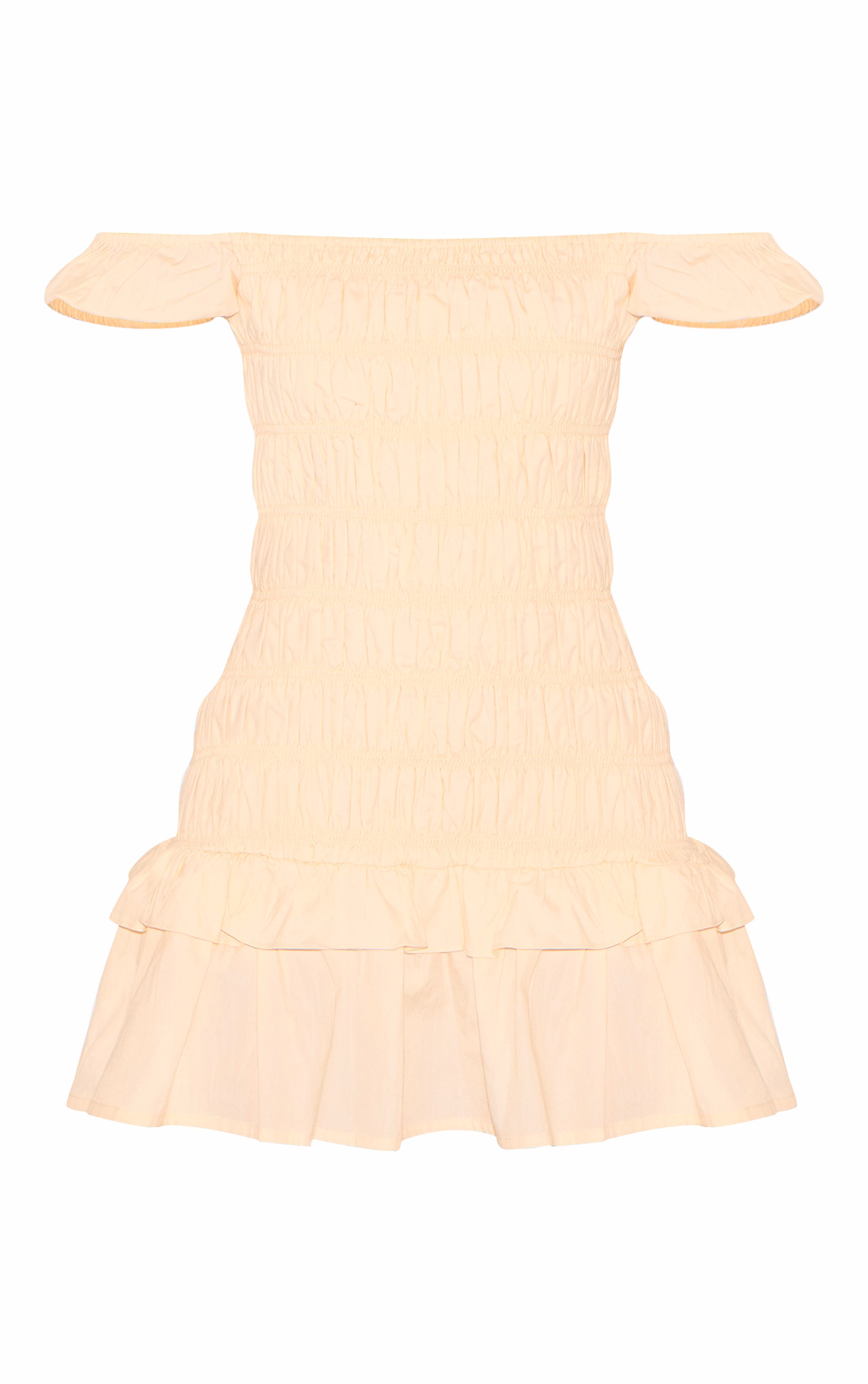 Cream Corset Detail Tie Shift Dress