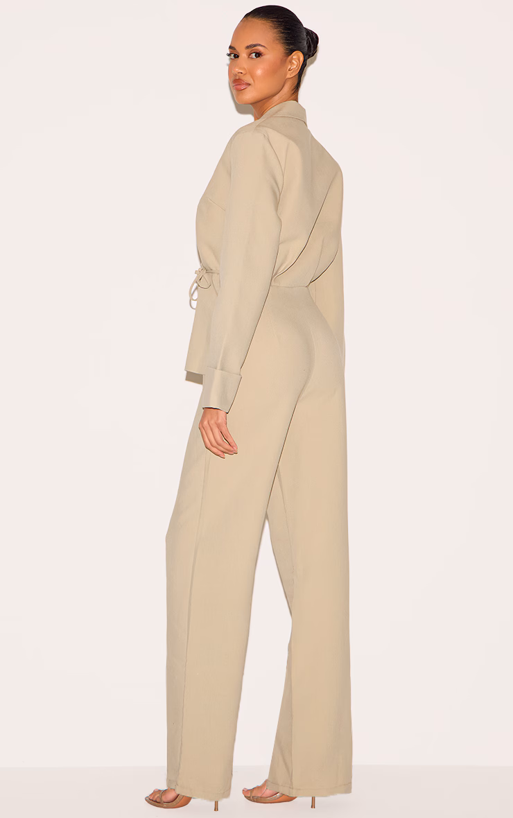 Clay Premium Woven Tie Side Blazer Jumpsuit