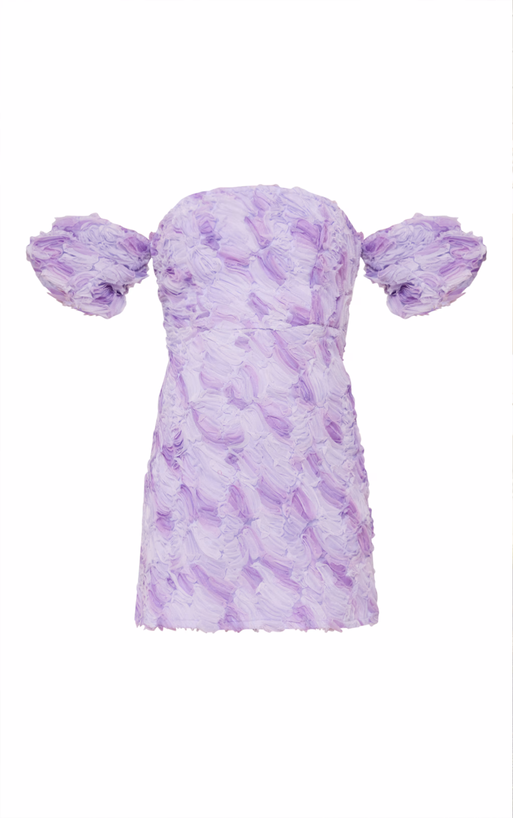 Lilac Abstract Textured A Line Shift Dress
