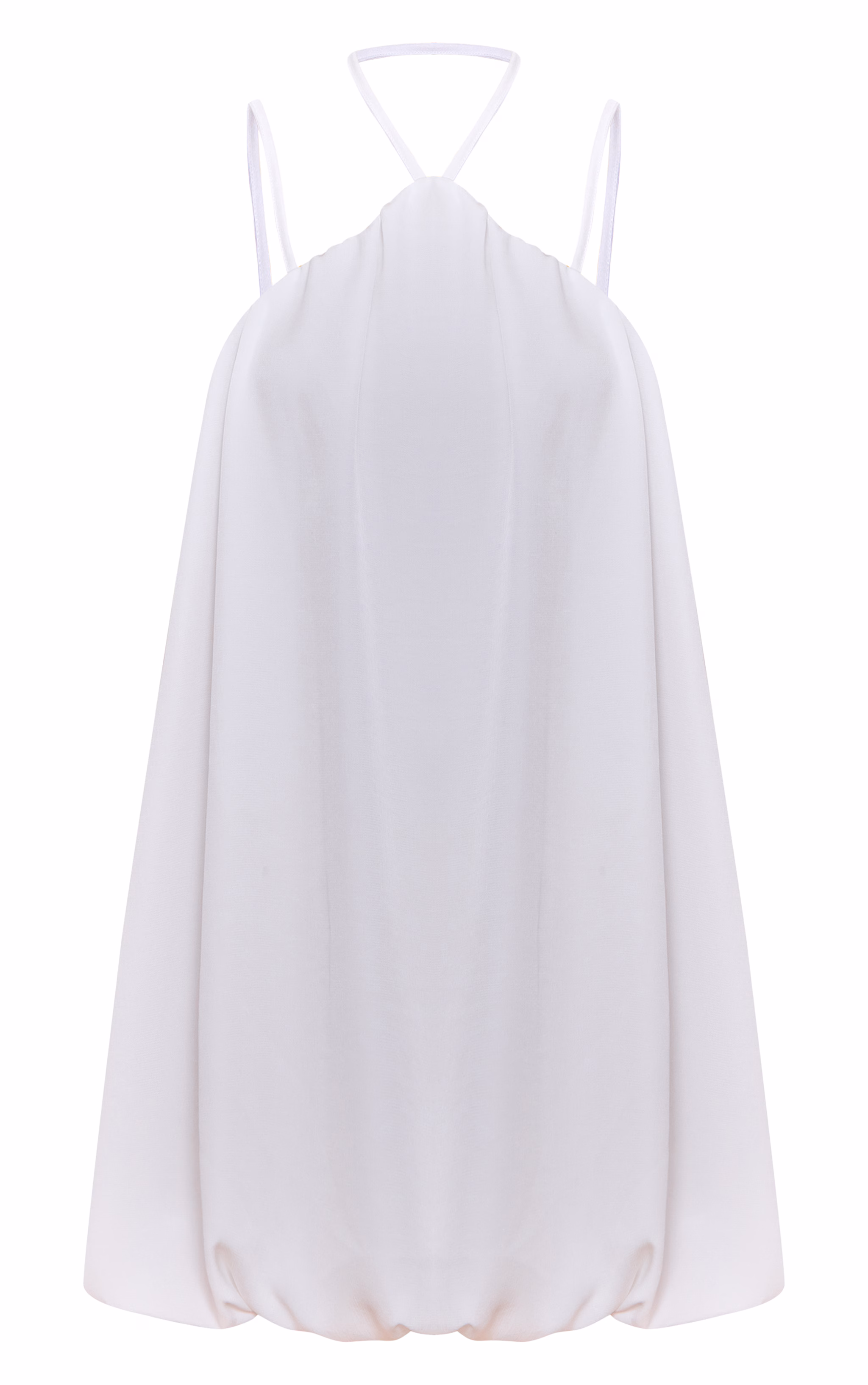 Cream Puff Ball Strappy Mini Dress