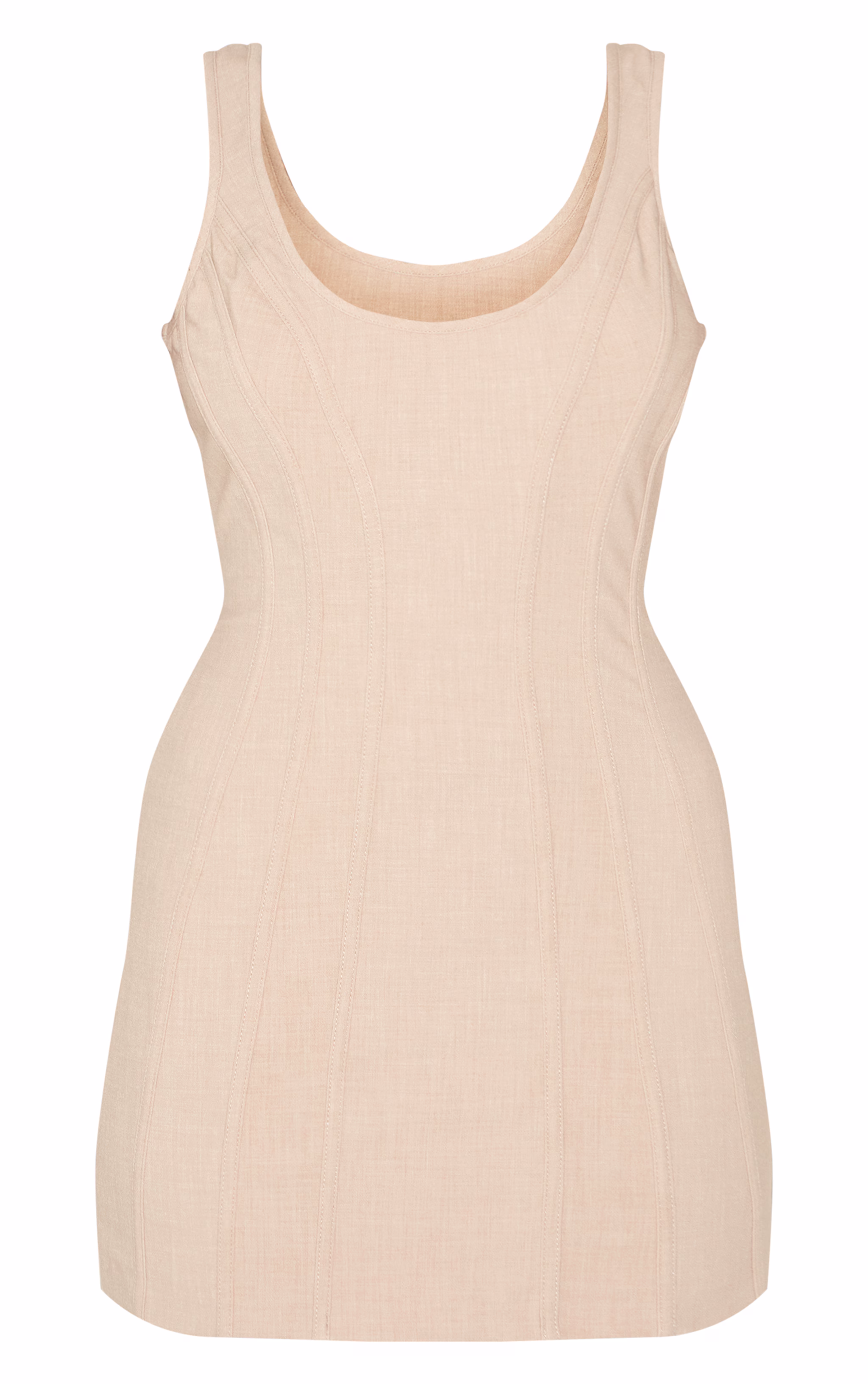 Chestnut Woven Corset Detail Mini Dress