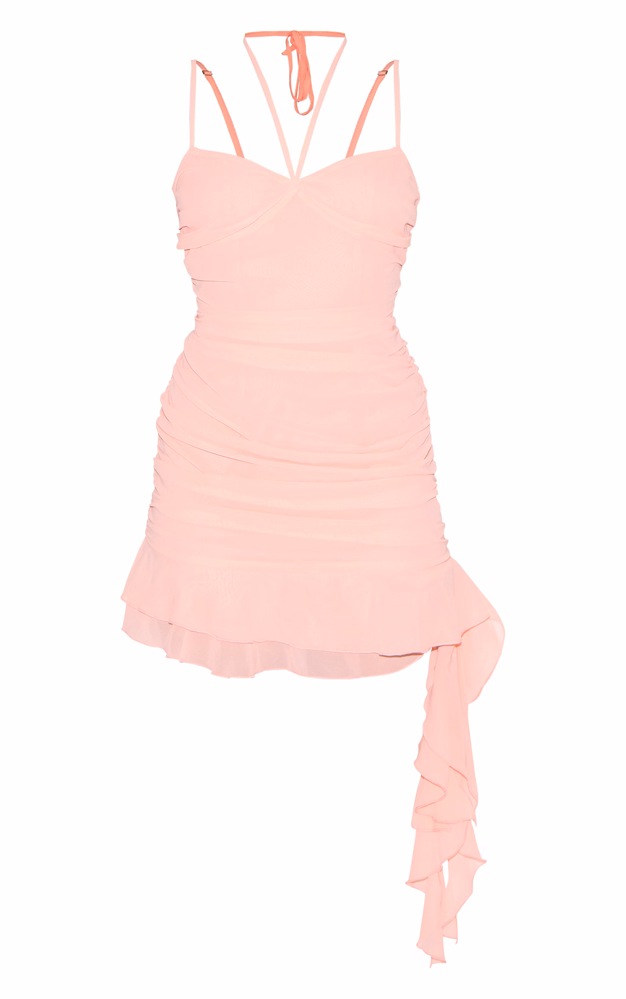 Pale Rose Chiffon Bodycon Dress
