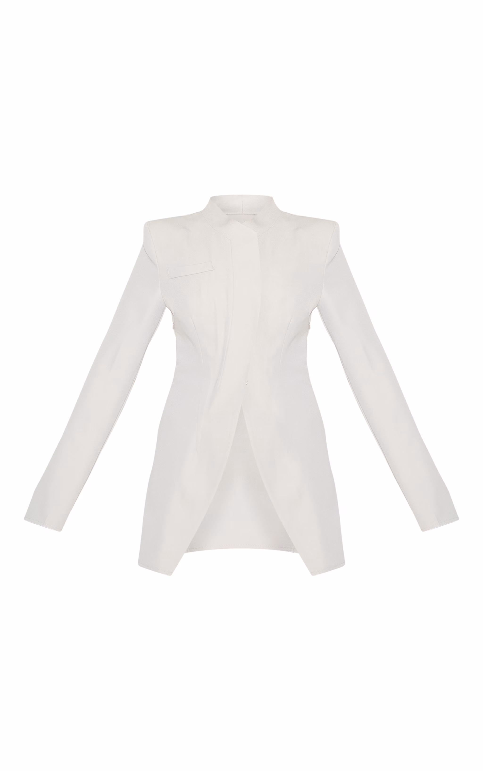 Clay Tailored Overlap Long Sleeve Bodycon Dress