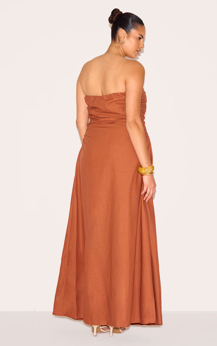 Plus Rust Maxi Bandeau Dress