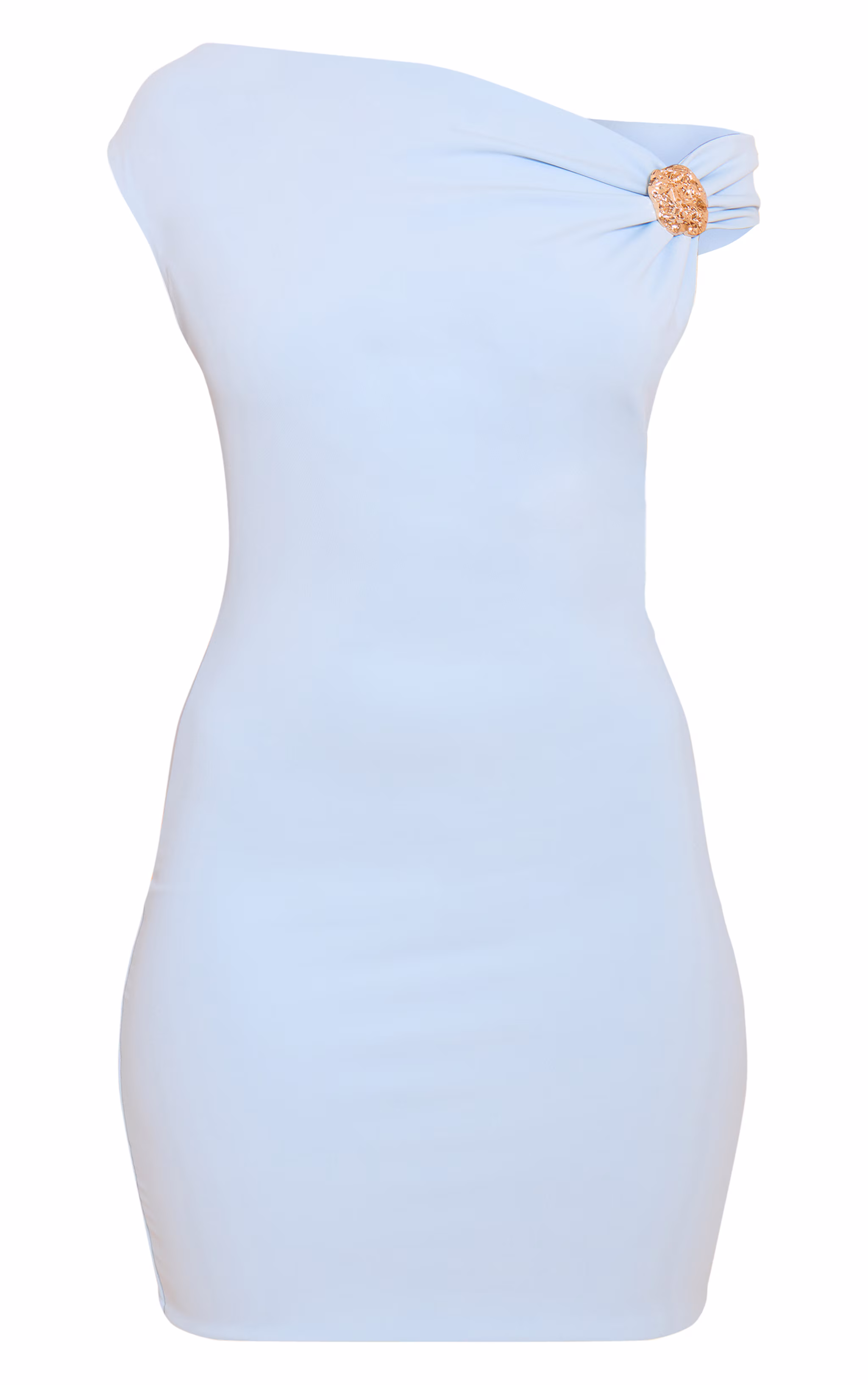 Blue Soft Touch Off The Shoulder Mini Dress