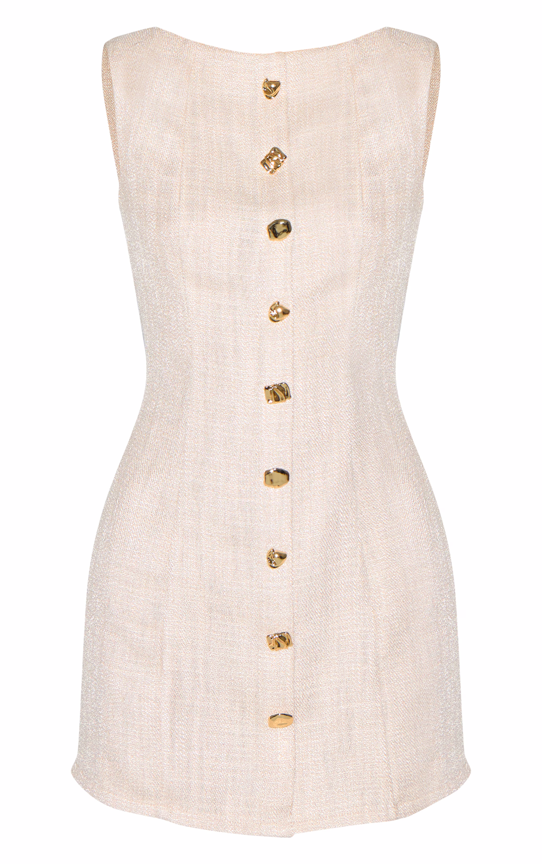 Stone Twill Button Down Bodycon Dress