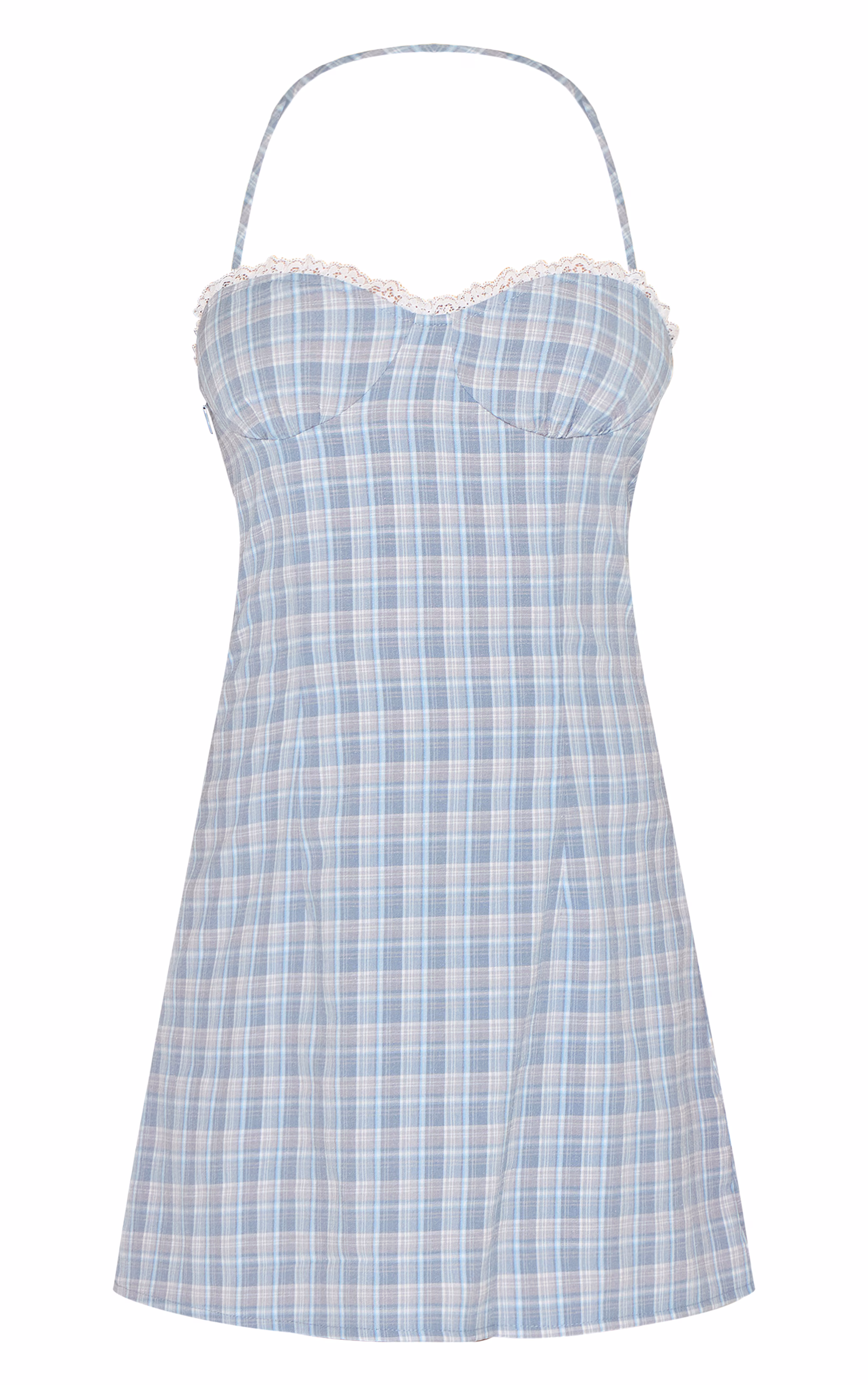 Petite Blue Check Shift Dress