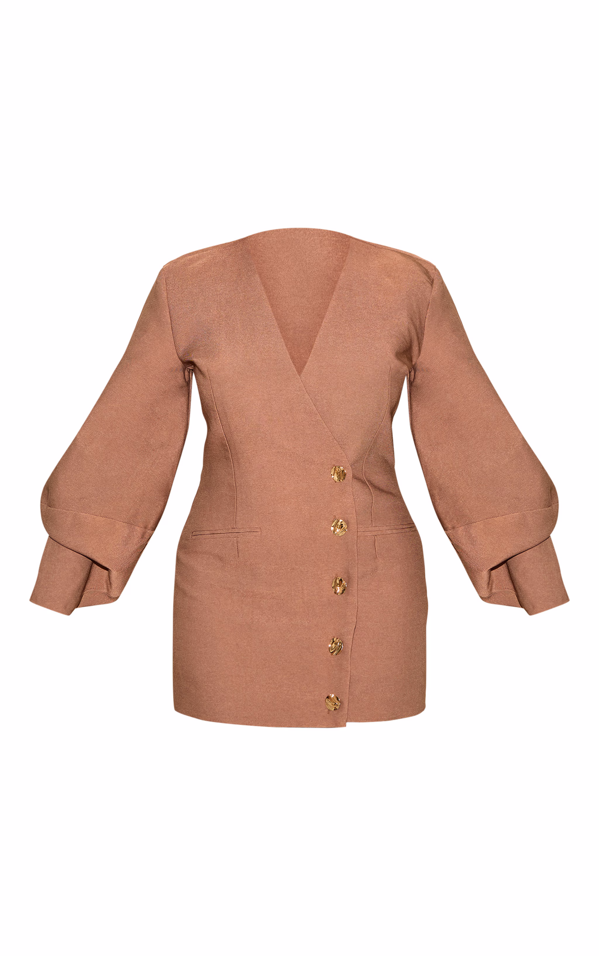 Shape Mocha Tailored Cocoon Sleeve A Line Blazer Dress