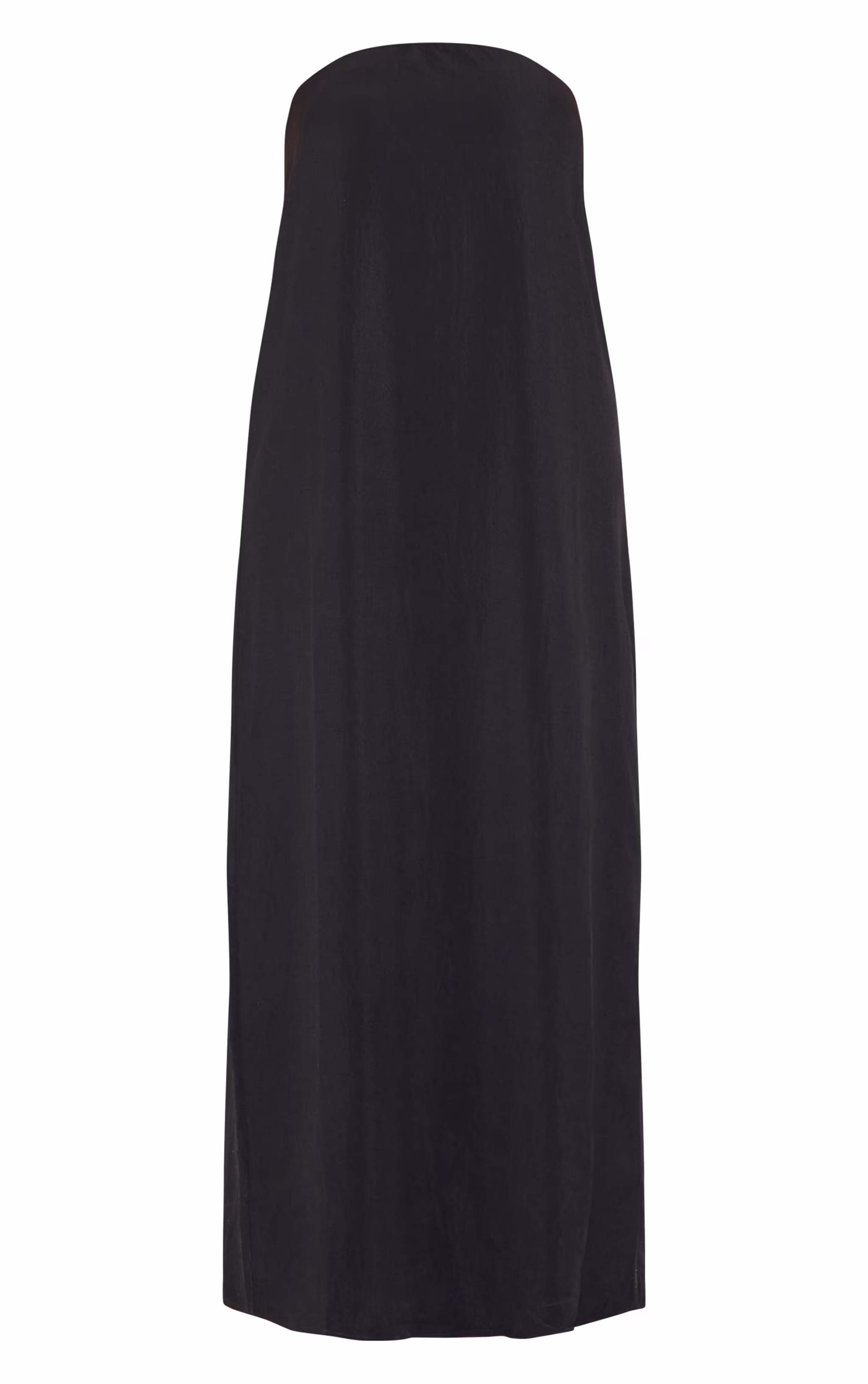 Plus Black Floaty Woven Bandeau Maxi Dress