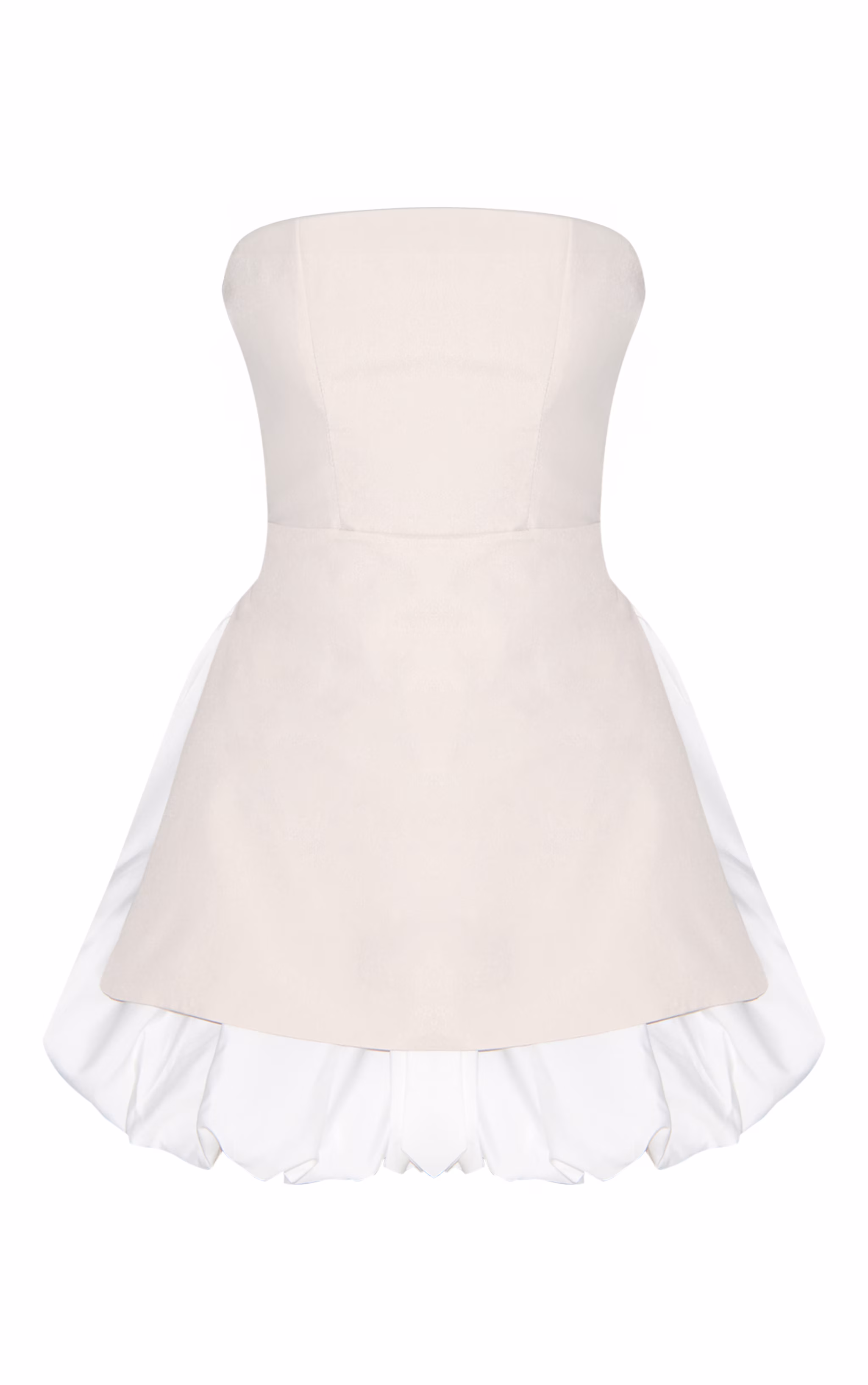 Clay Tailored Bandeau Puffball Hem Shift Dress