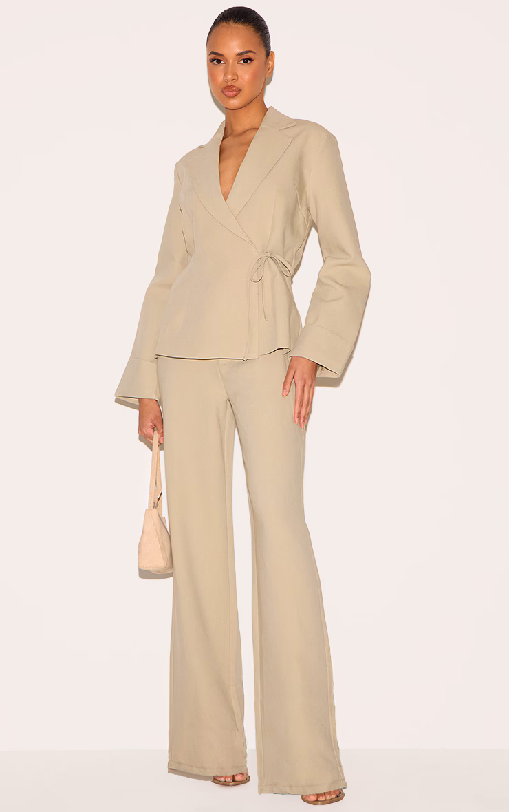 Clay Premium Woven Tie Side Blazer Jumpsuit