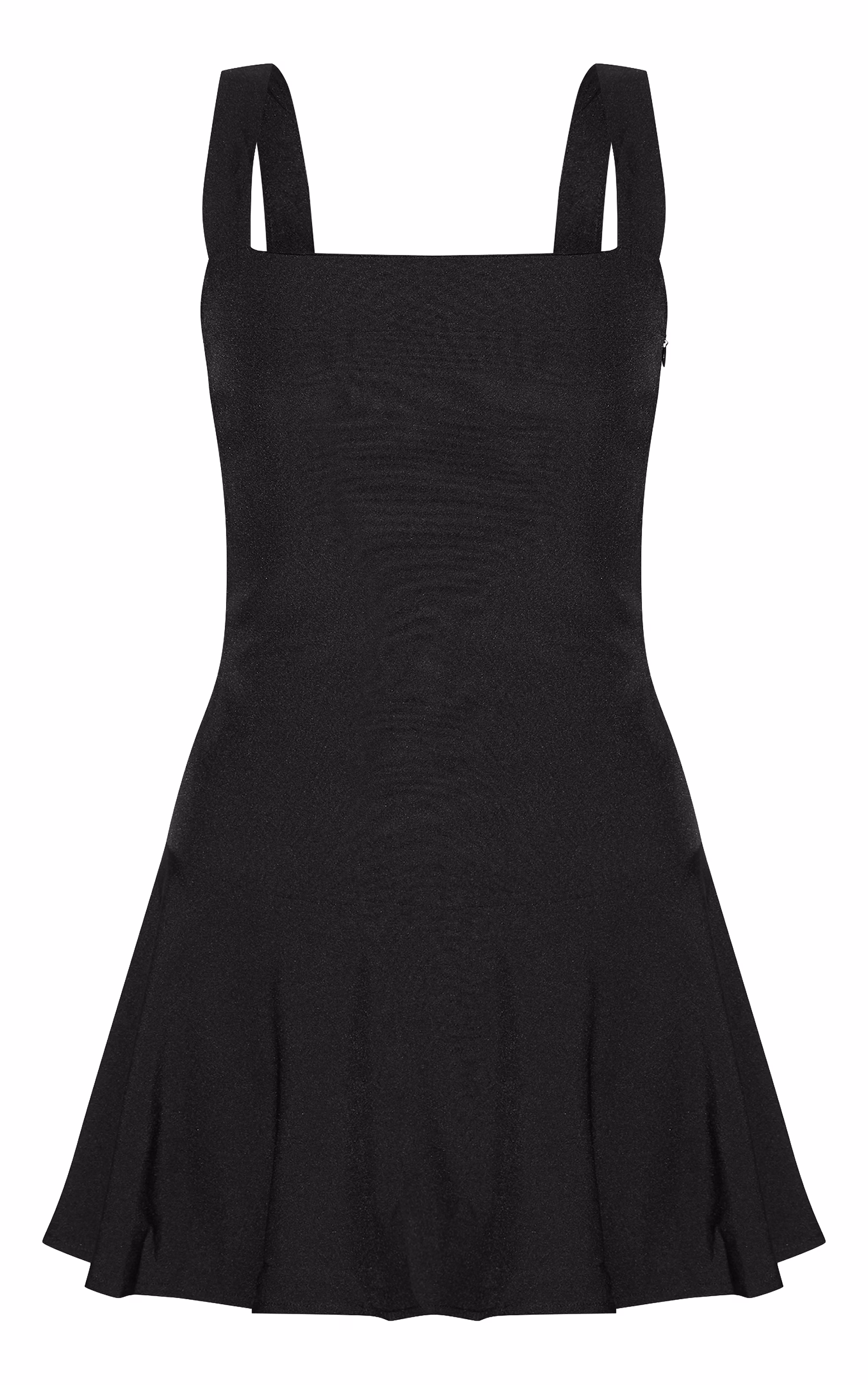 Black Tailored Woven Scoop Back Shift Dress