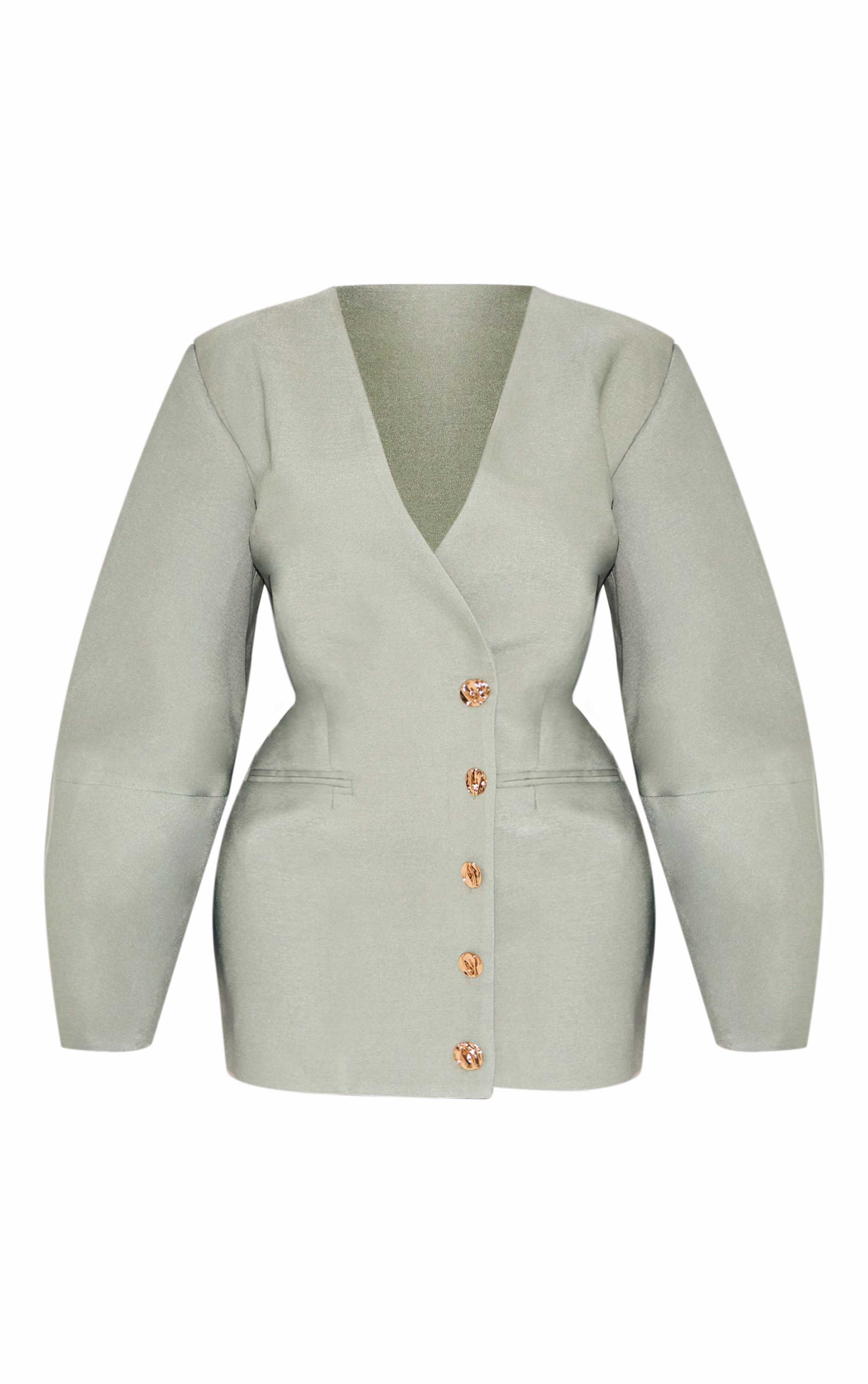 Shape Olive Tailored Cocoon Sleeve A Line Blazer Dress