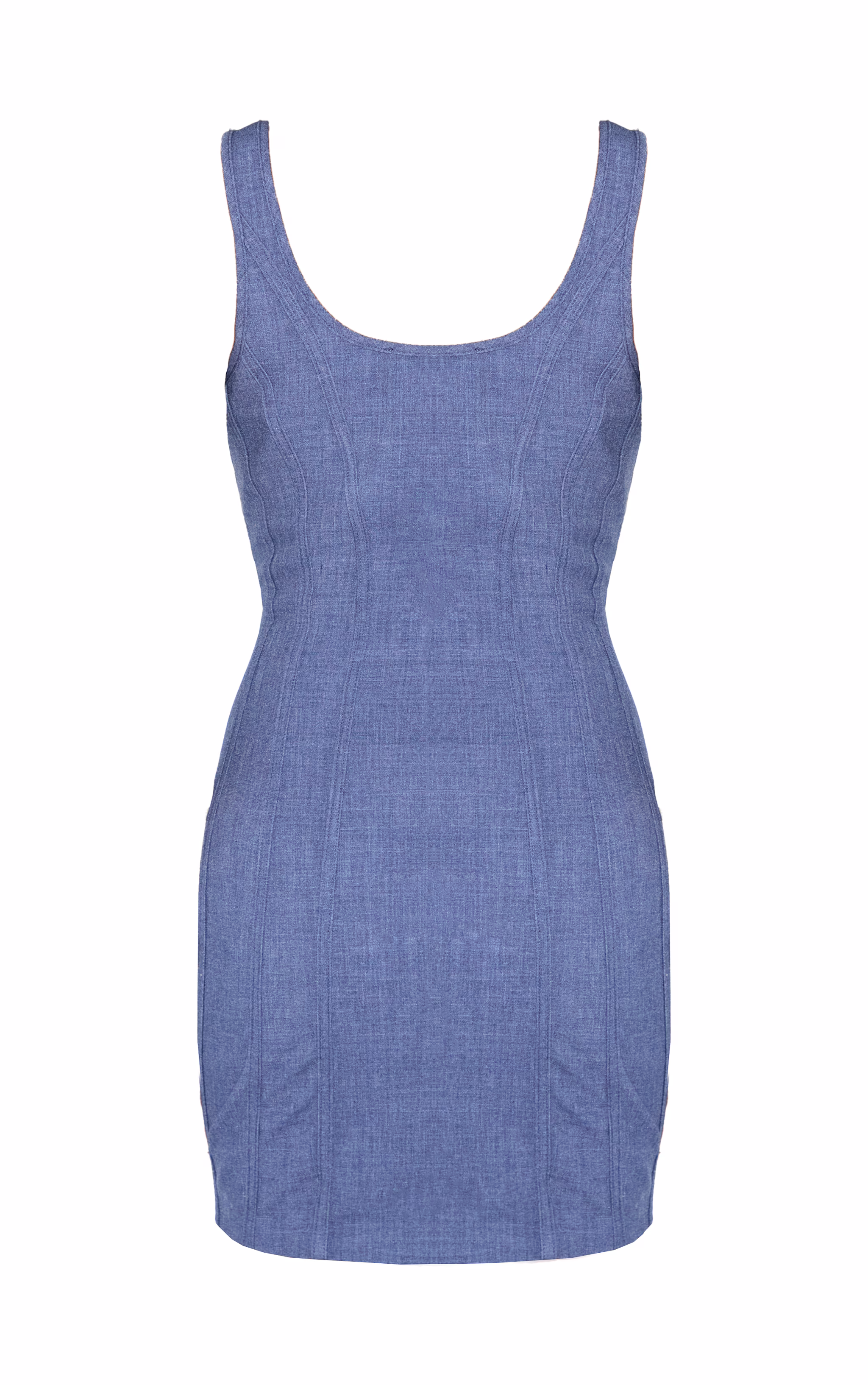 Navy Woven Corset Detail Mini Dress