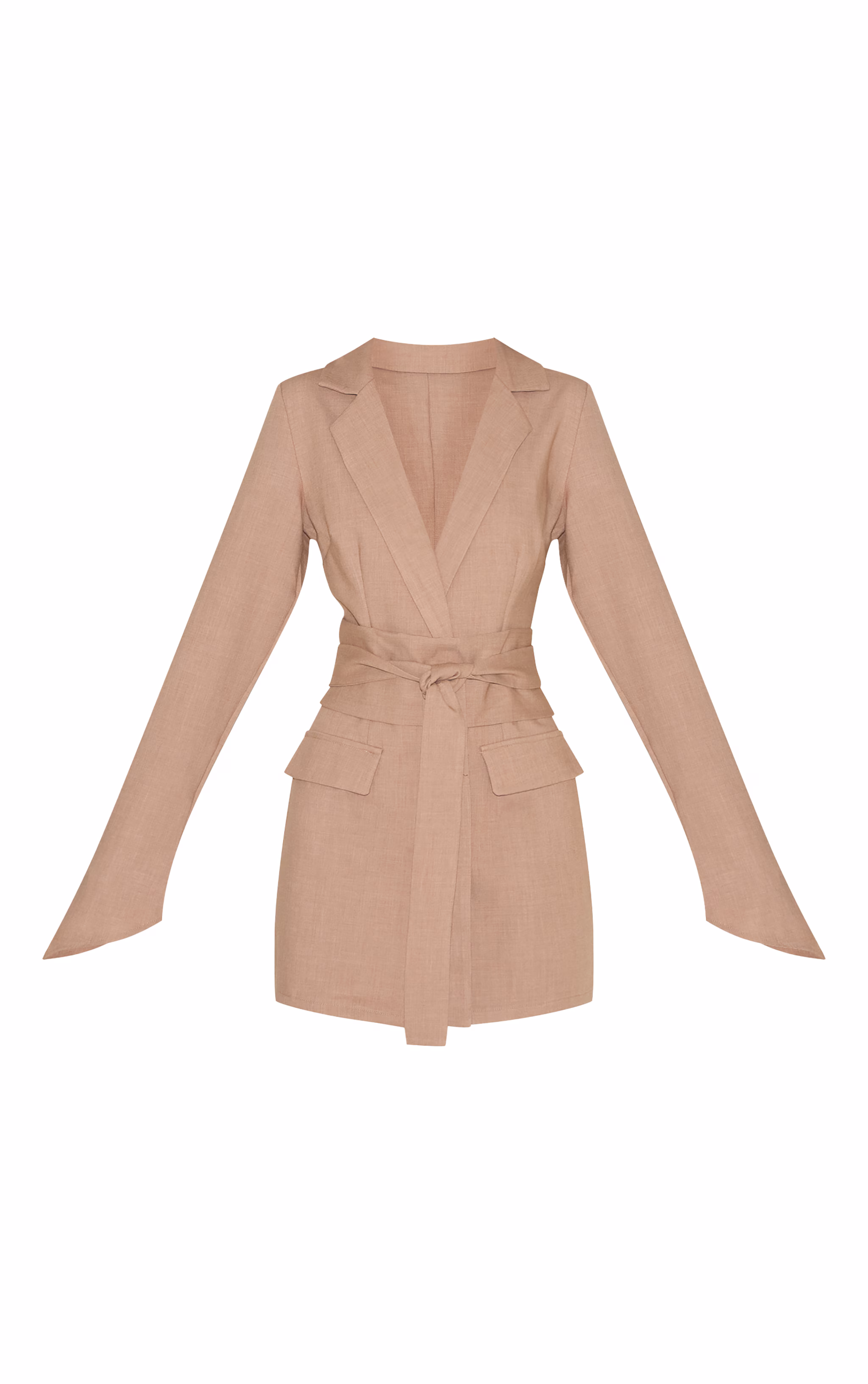 Clay Woven Belted Blazer Dress